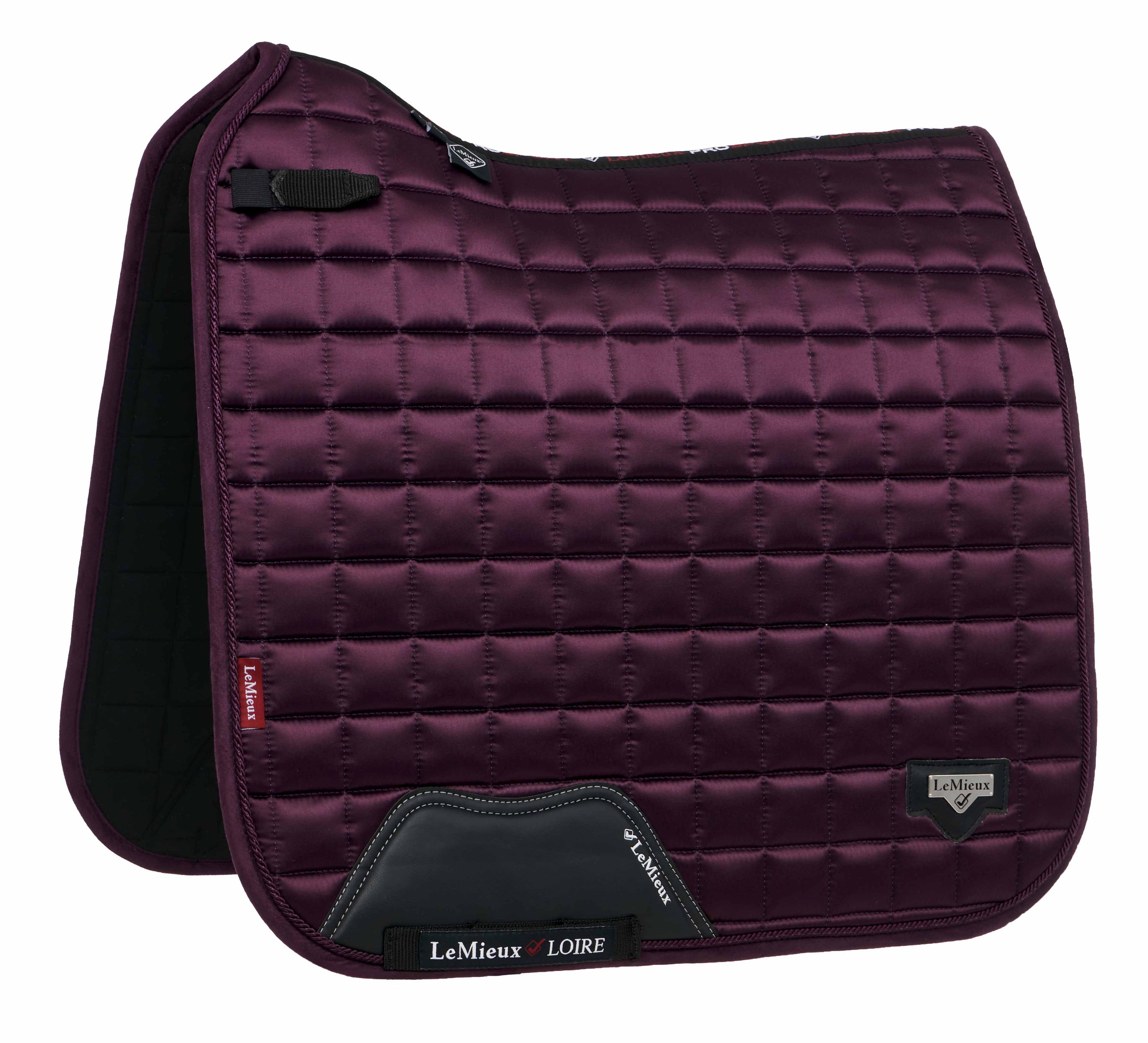 LeMieux saddle pad Loire Classic Satin Dressage Square fig
