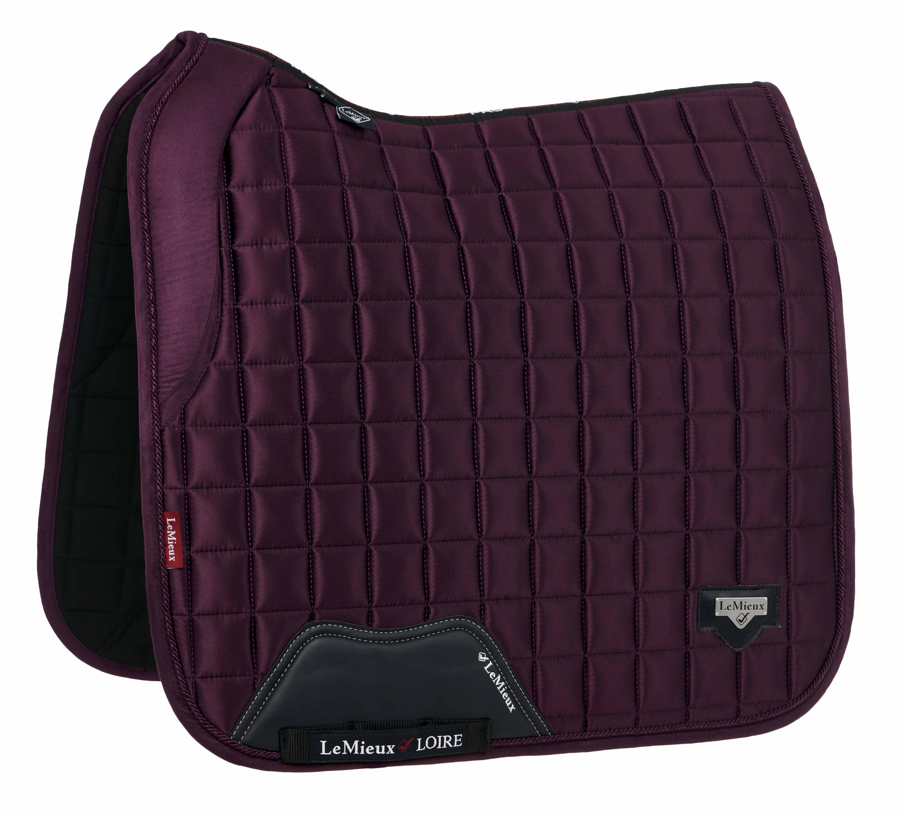 LeMieux saddle pad Loire Memory Satin Dressage Square fig