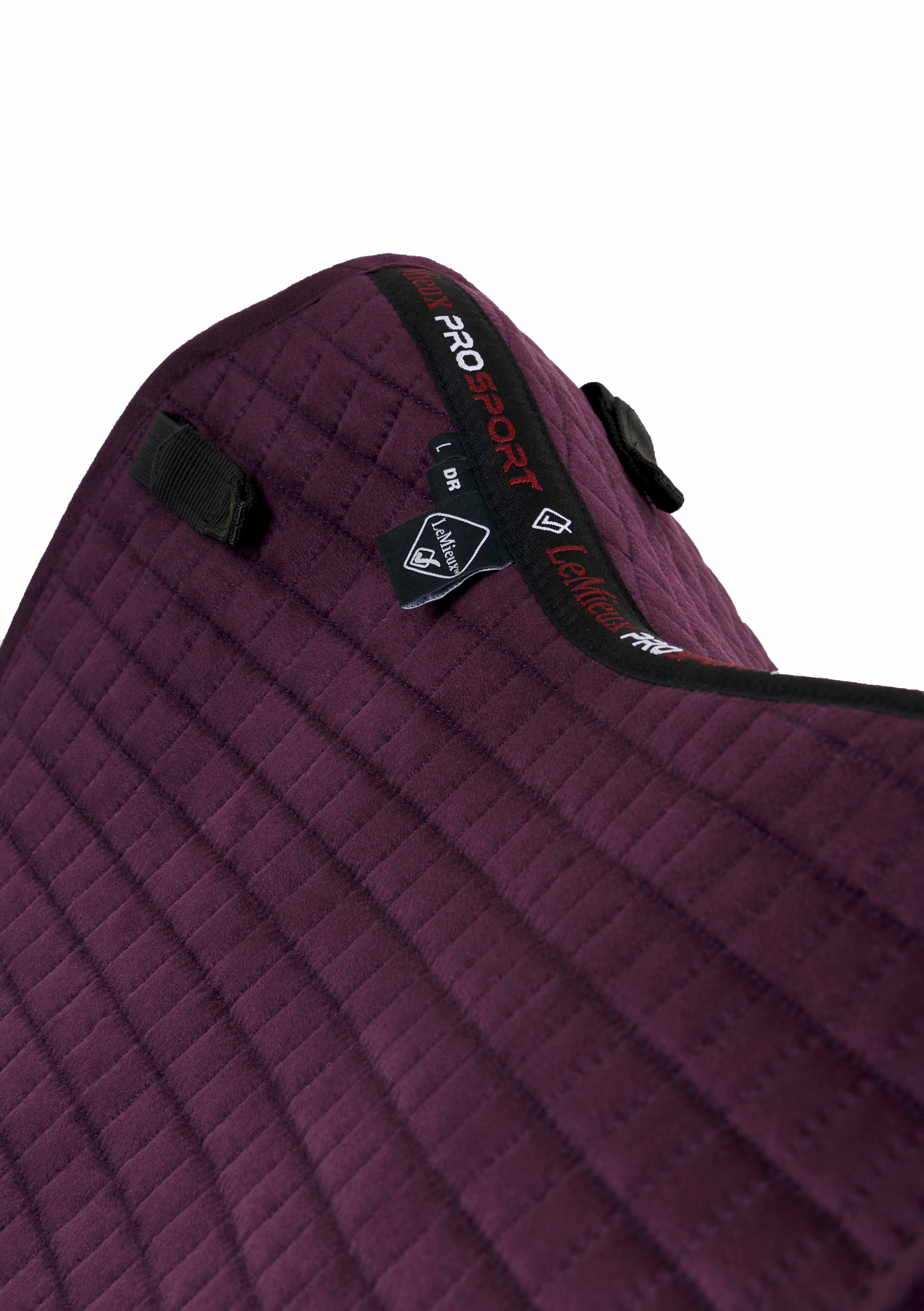 LeMieux Schabracke Luxury Suede Dressage Square fig