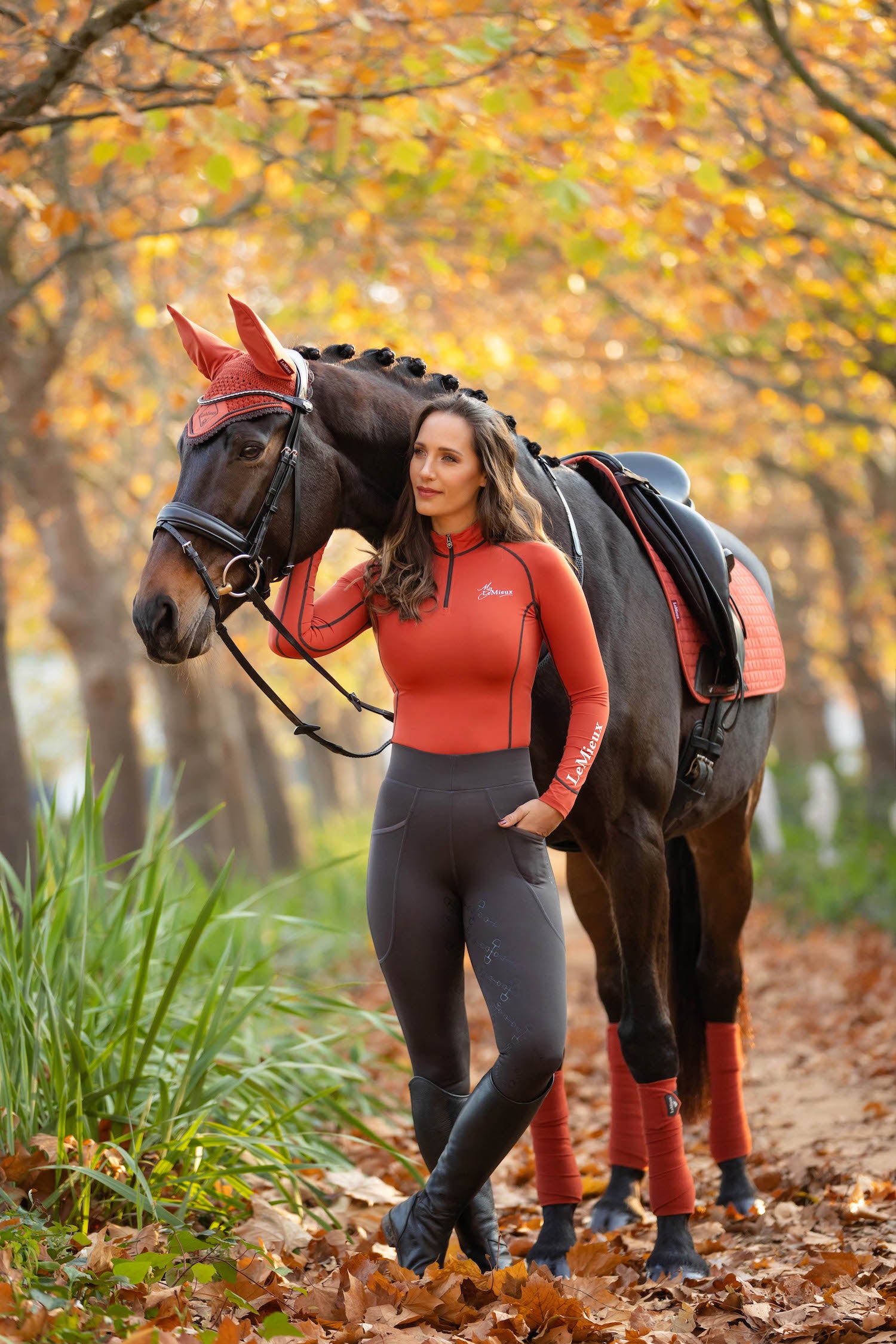 LeMieux riding leggings pull on breech silicone full seat liquorice