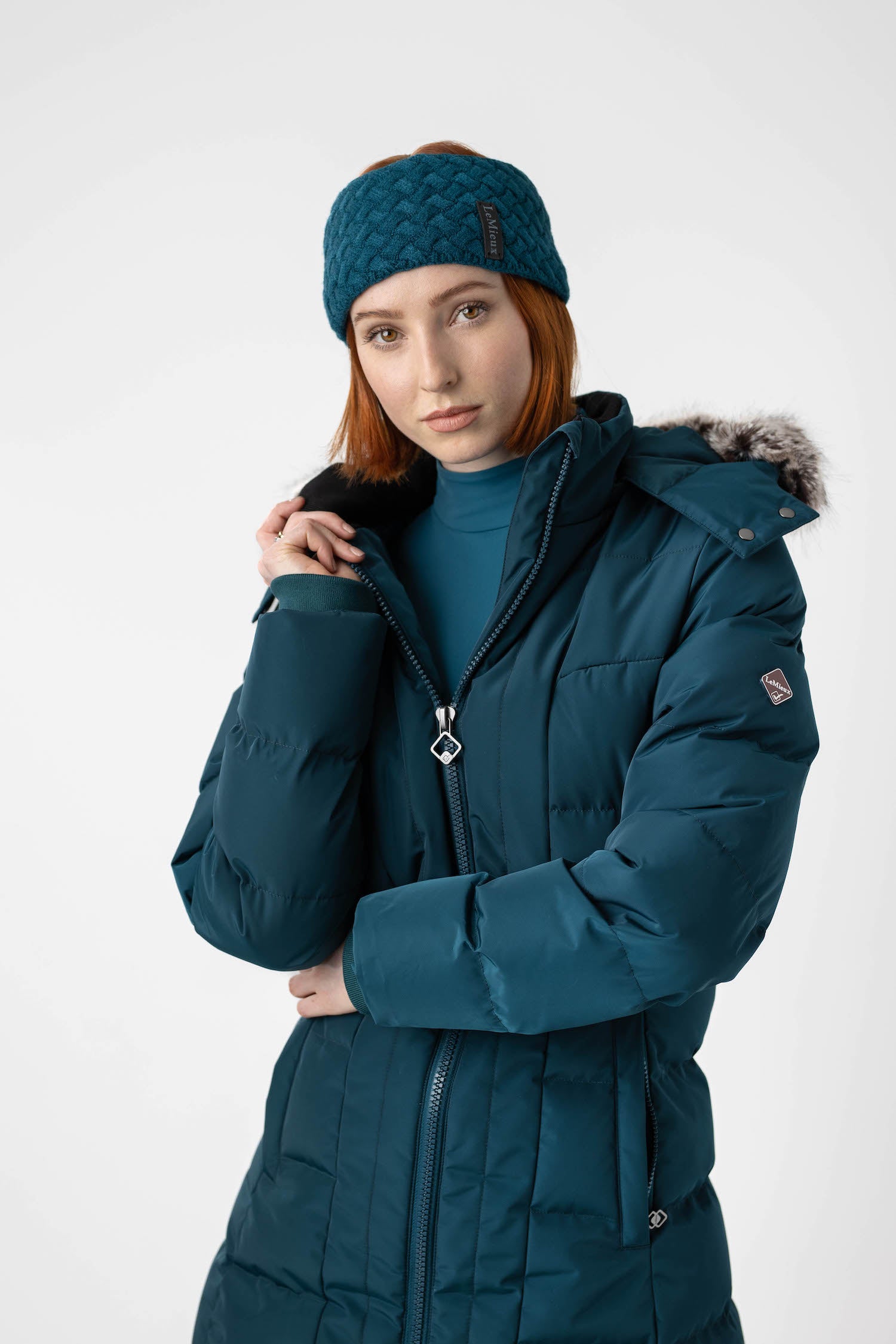 LeMieux Stirnband Cable Knit Headband marine