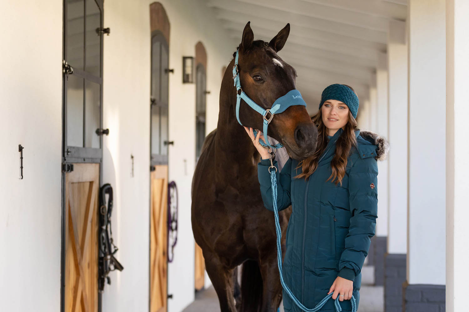 LeMieux Stirnband Cable Knit Headband marine