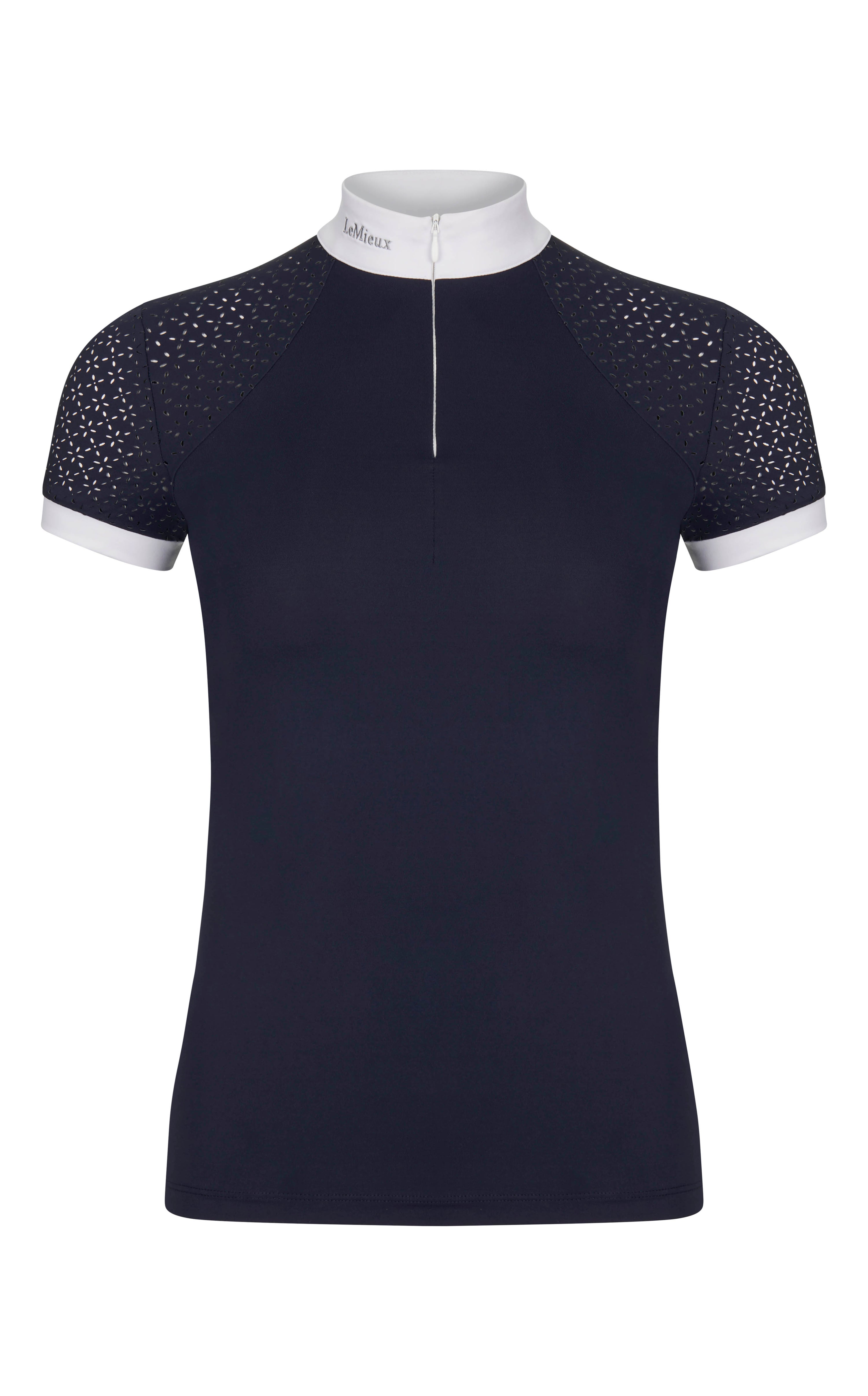 LeMieux Kurzarm Turniershirt Olivia Show Shirt Short Sleeve navy