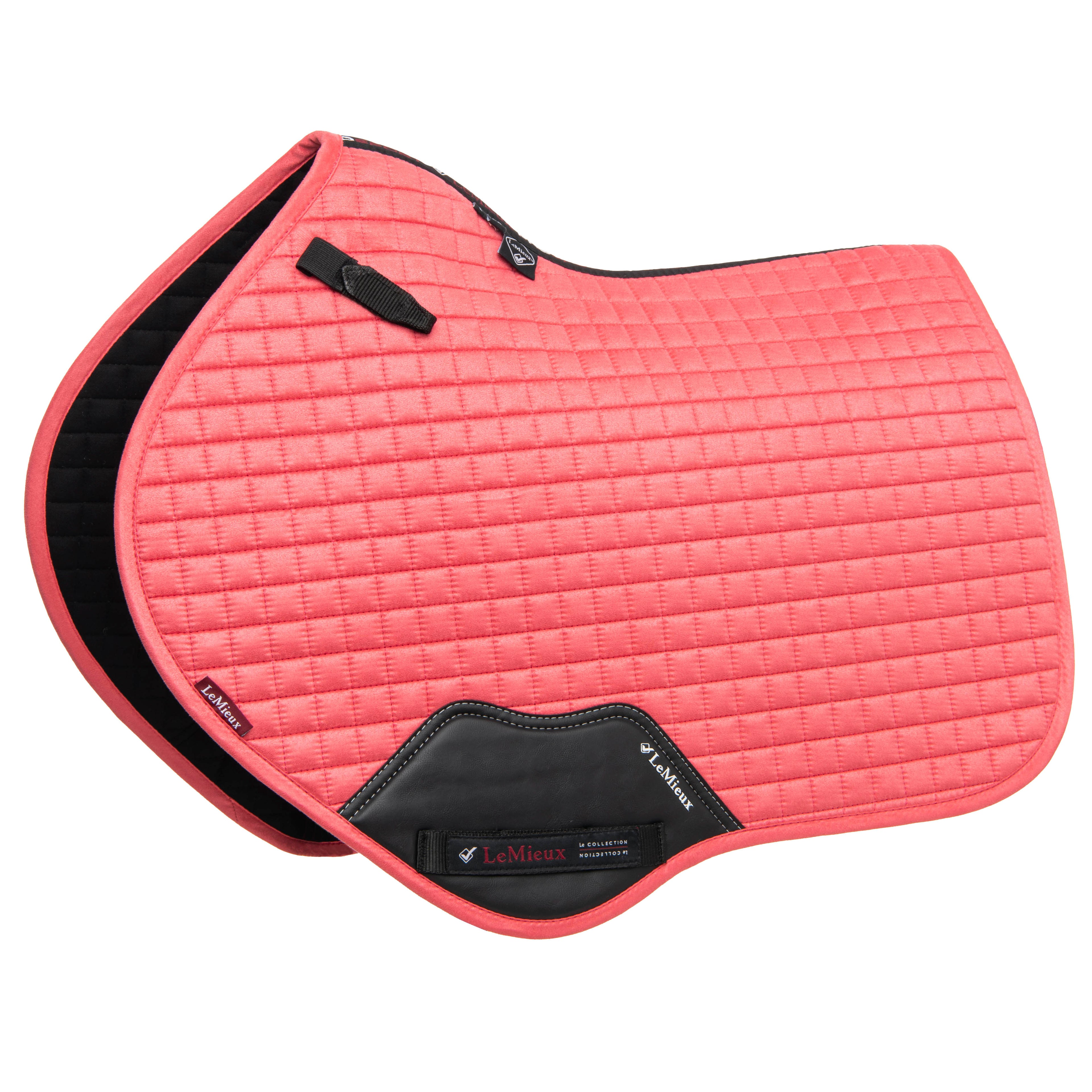 LeMieux saddle pad Luxury Suede Close Contact Square papaya
