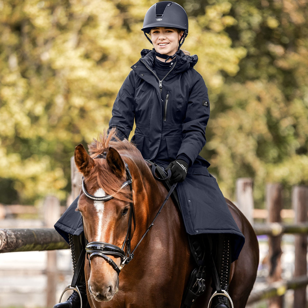 ELT Winter-Performance Reitmantel Opal in Tiefblau, Ansicht 6