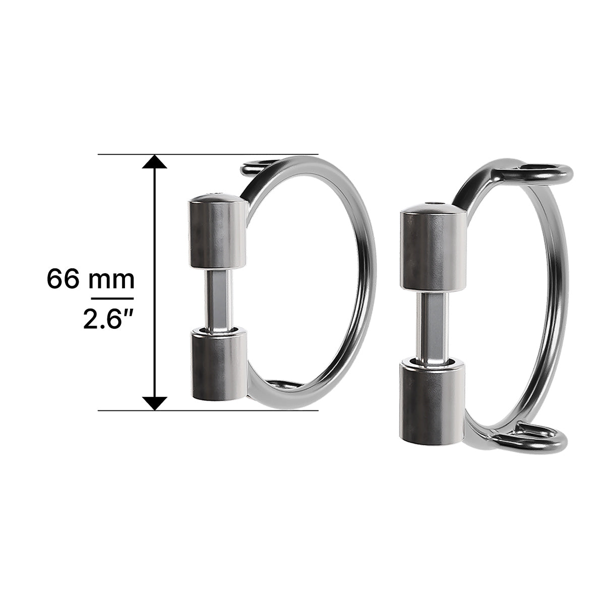 Winderen Olivenkopf-Aufziehtrense Ringe mit 66 mm Höhe