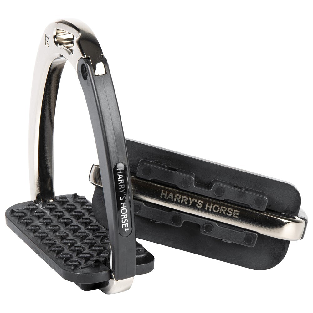 Das edle Gunmetal-Finish des beweglichen Außenbogens kombiniert mit dem verchromten Innenbogen macht den Harry&