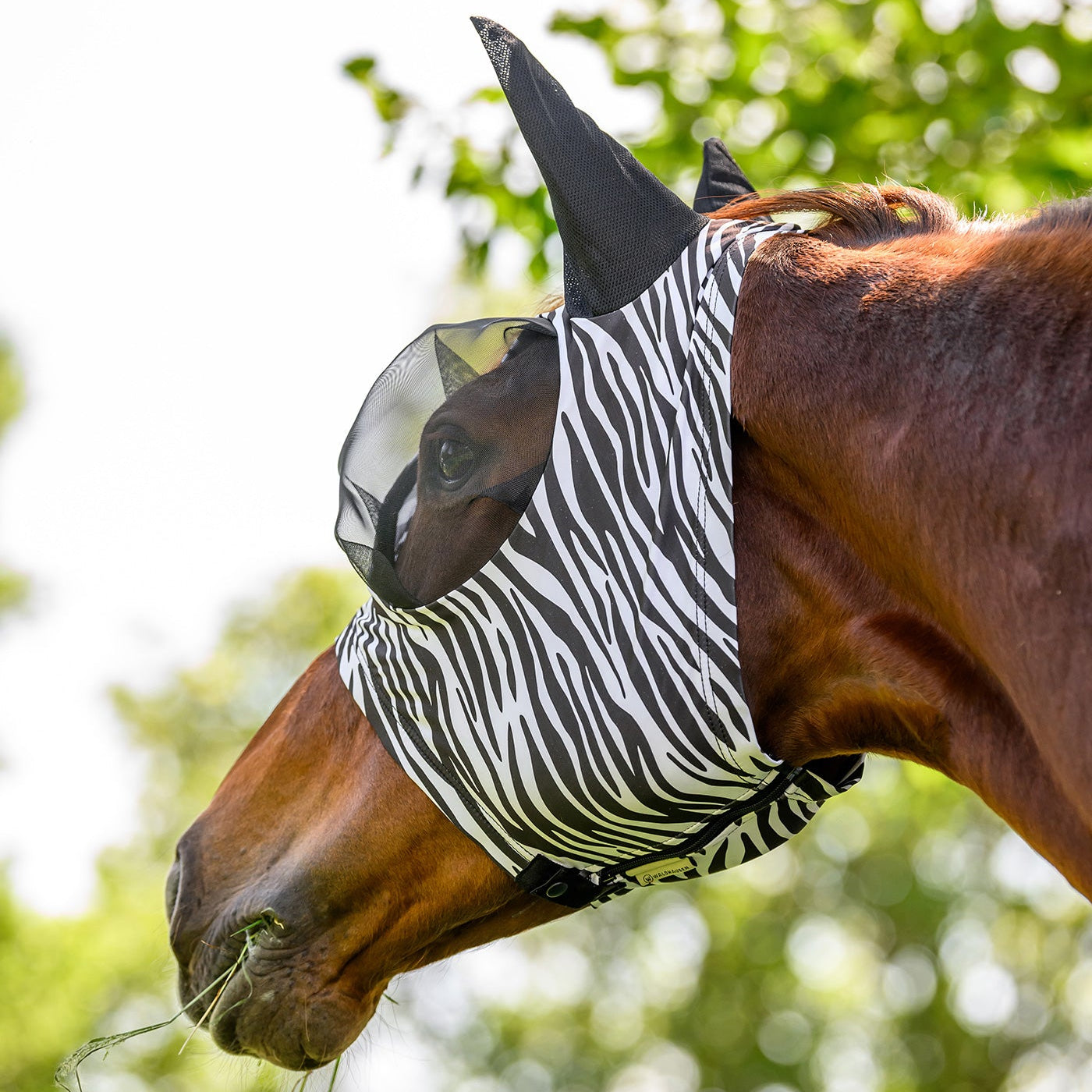 Waldhausen Fliegenmaske Puck Zebra schwarz weiß