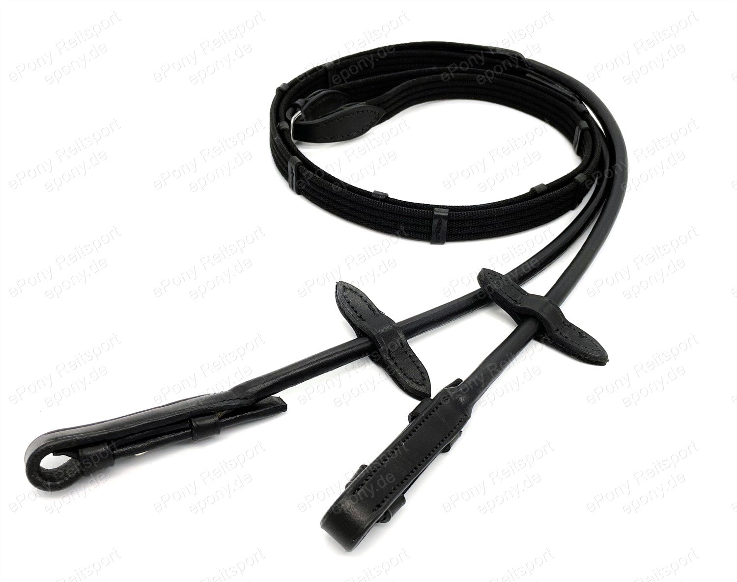 Döbert Classic Bridle Sanceo black round stitched white lined