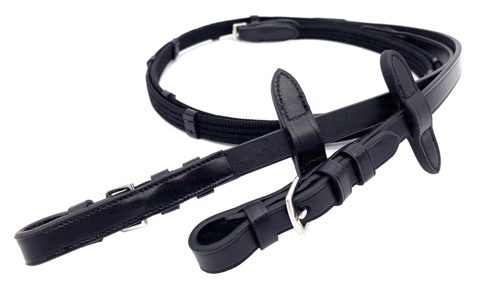 Döbert Stallmeister bridle English combined removable flash strap black-cognac