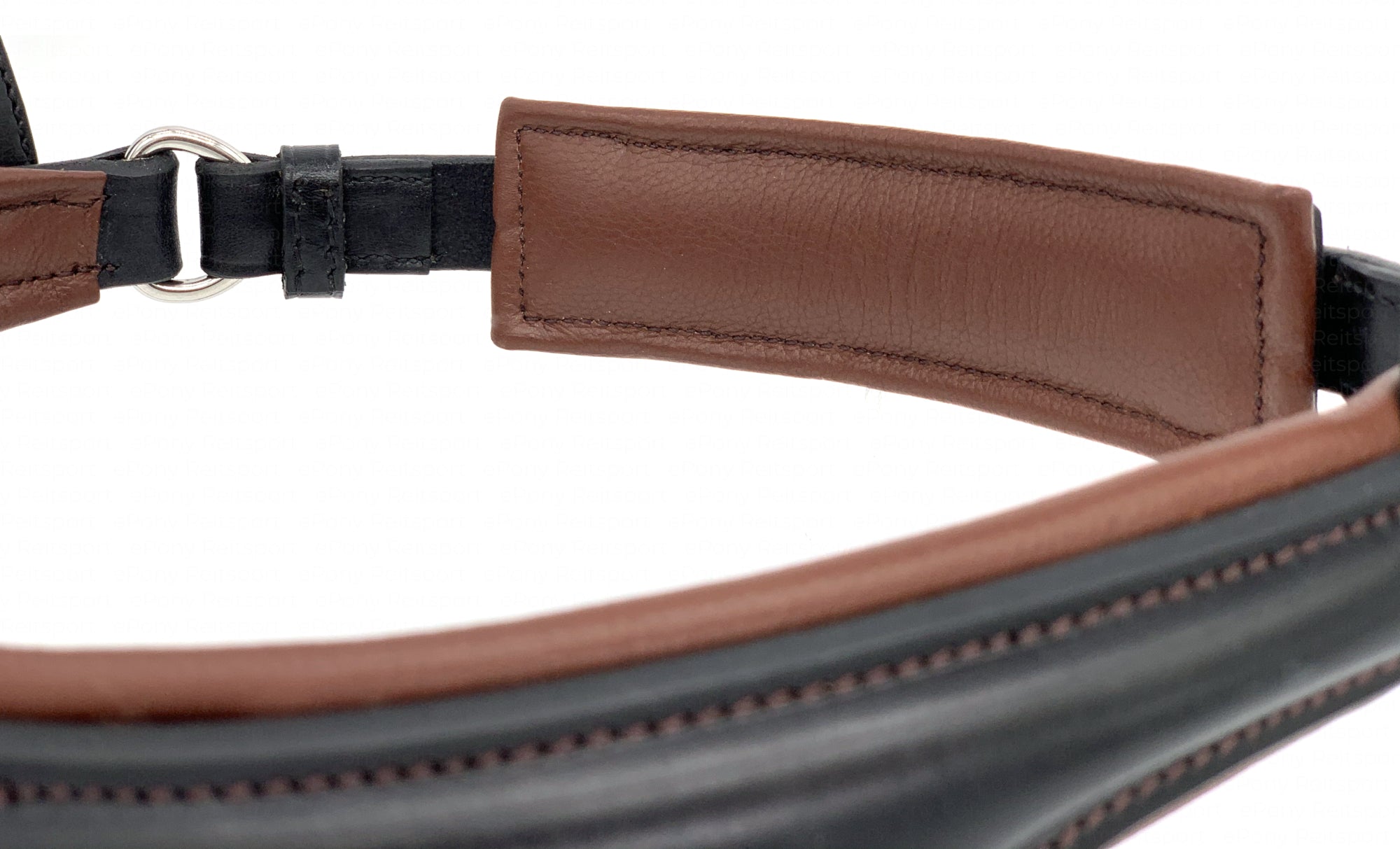 Döbert Stallmeister bridle English combined removable flash strap black-cognac