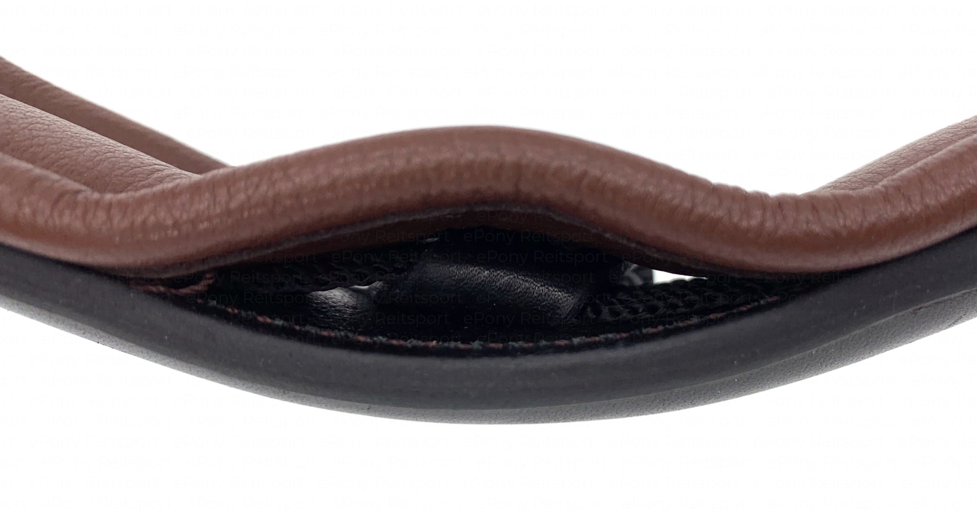 Döbert Stallmeister bridle English combined removable flash strap black-cognac