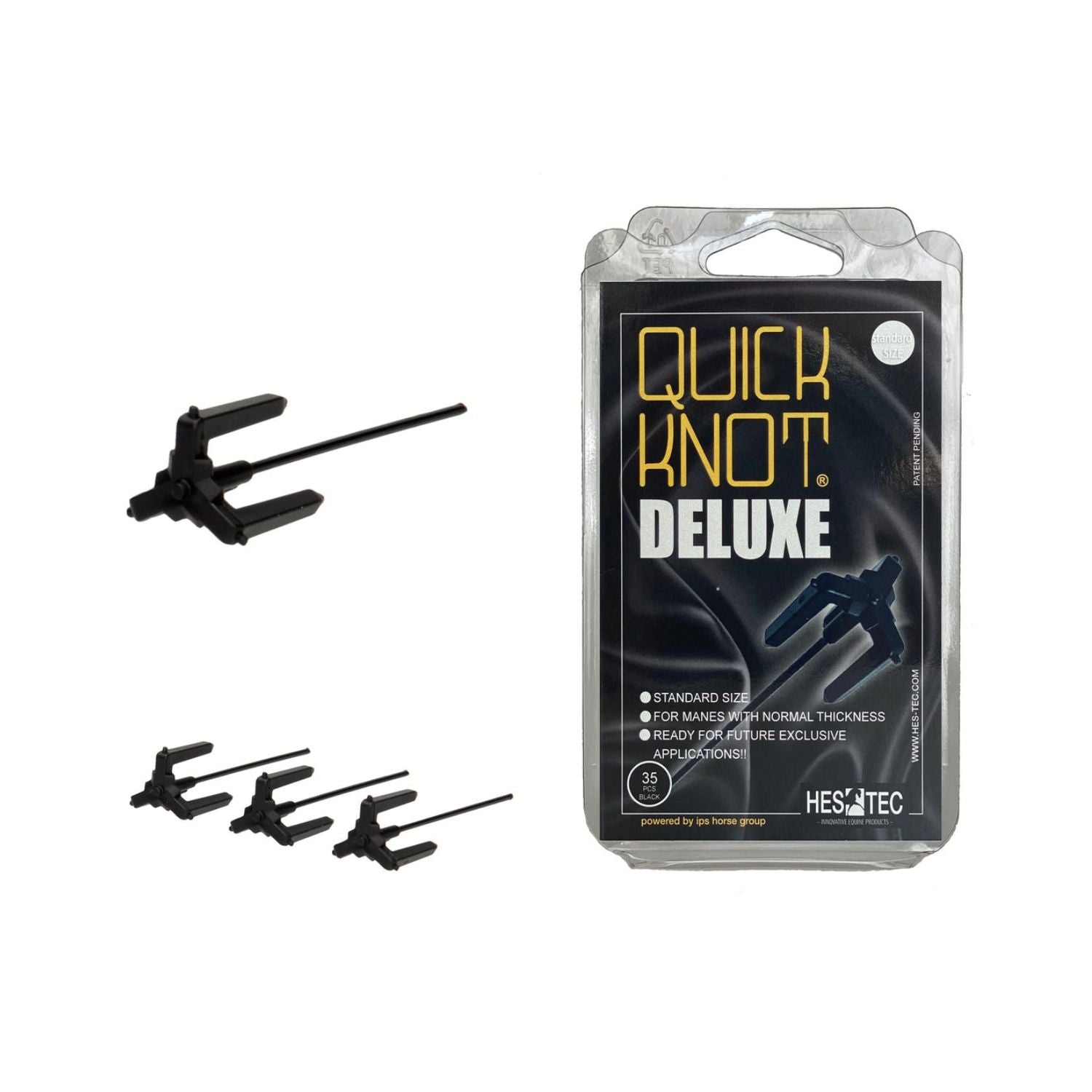 HES-Tec Quick Knot Deluxe Einflechthilfe. schwarz