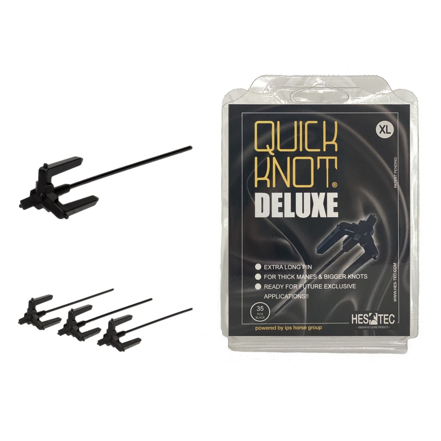 HES-Tec Quick Knot Deluxe Einflechthilfe schwarz