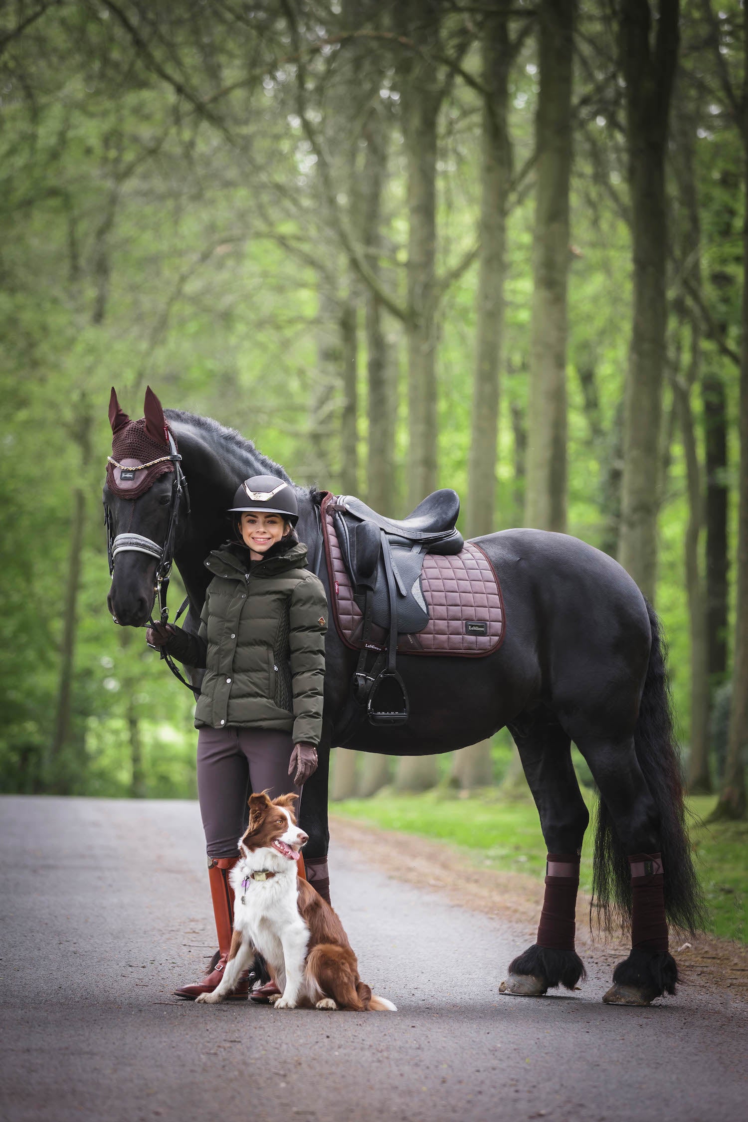 LeMieux saddle pad Rhone Dressage Square espresso