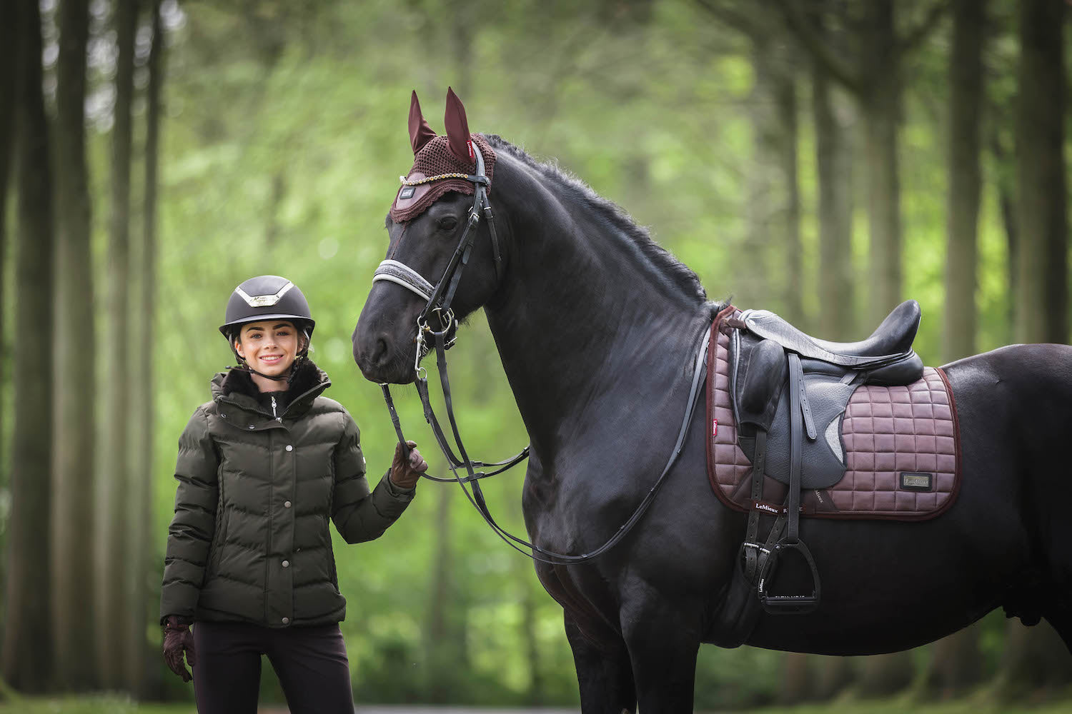 LeMieux saddle pad Rhone Dressage Square espresso