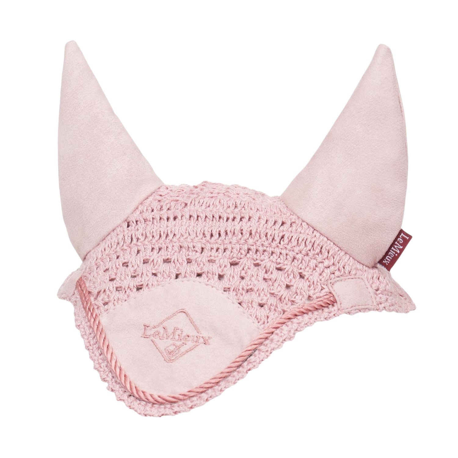 LeMieux Hobby Horse Fliegenmütze Blossom in zartem Rosa ist eine handgehäkelte Mini-Fliegenhaube für Hobby Horses, edles Zubehör von LeMieux, passend zu allen Hobby Horse Outfits, ideal für Turnier, Fotoshooting & Spiel.