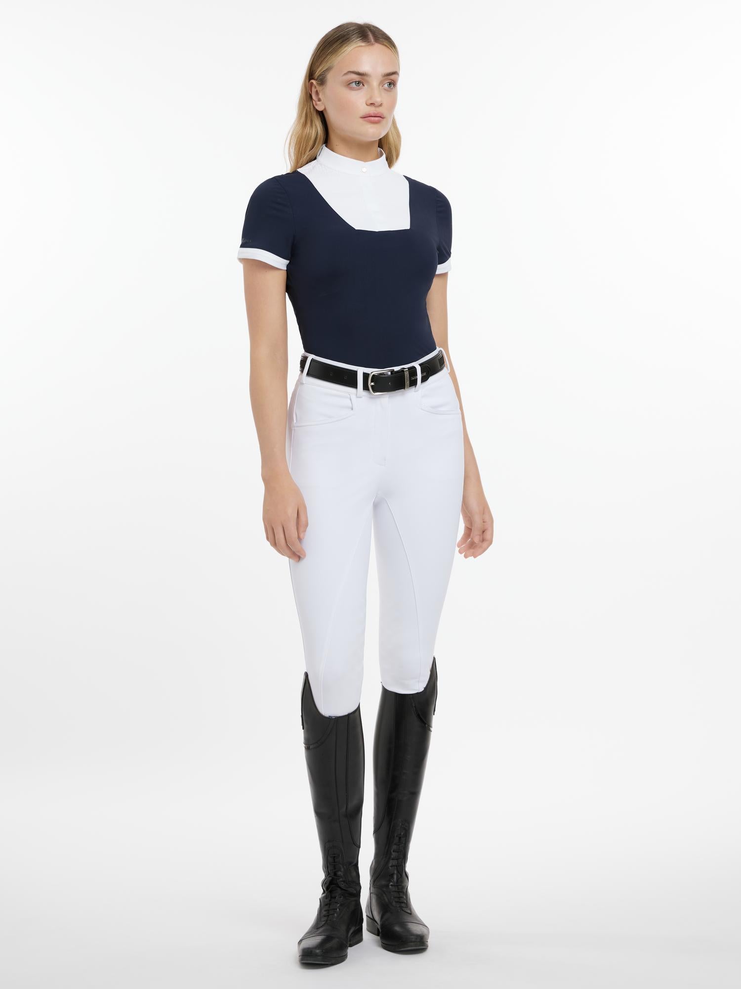 LeMieux Kurzarm Turniershirt Sophia Show Shirt Short Sleeve navy