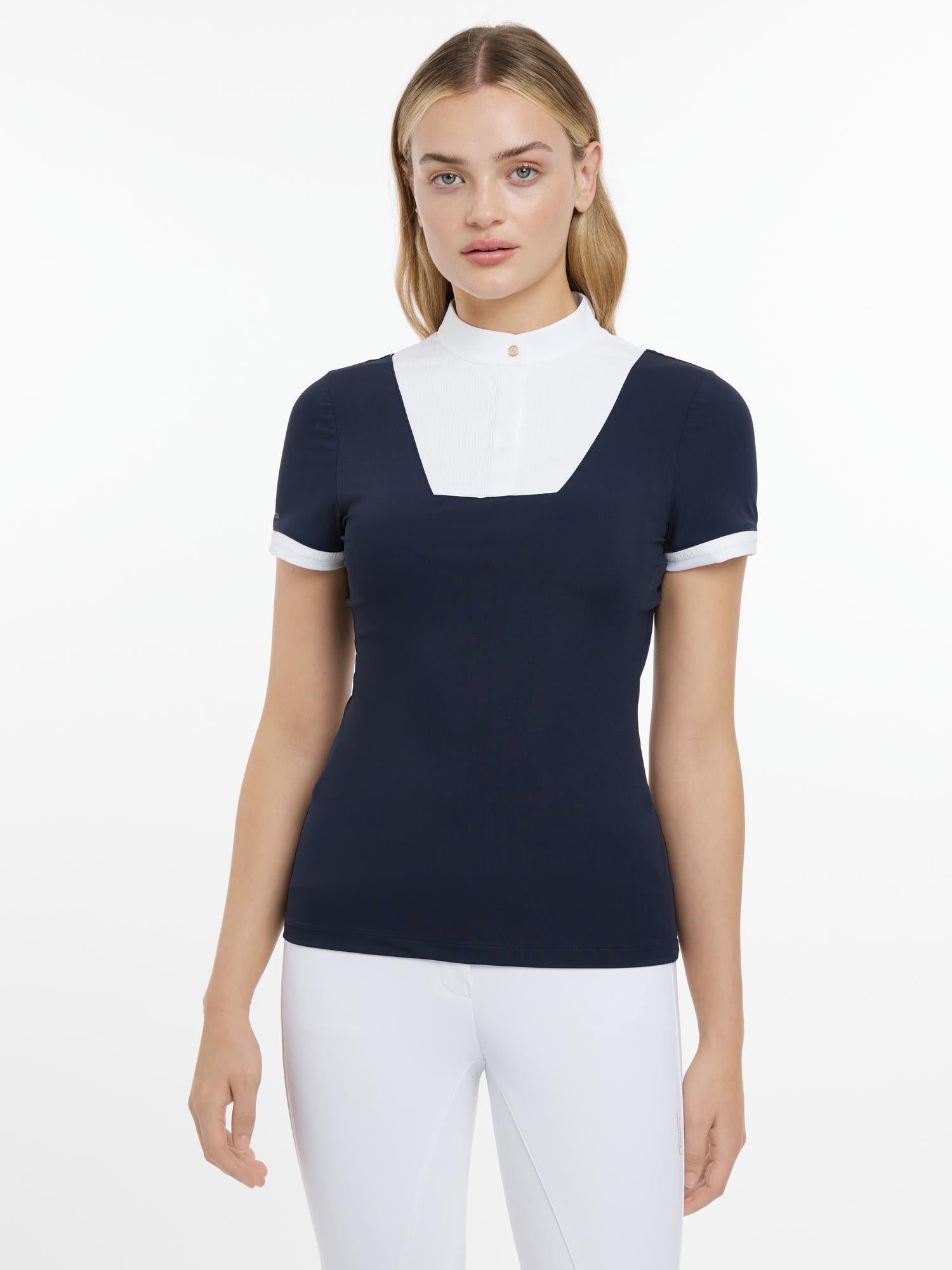 LeMieux Kurzarm Turniershirt Sophia Show Shirt Short Sleeve navy