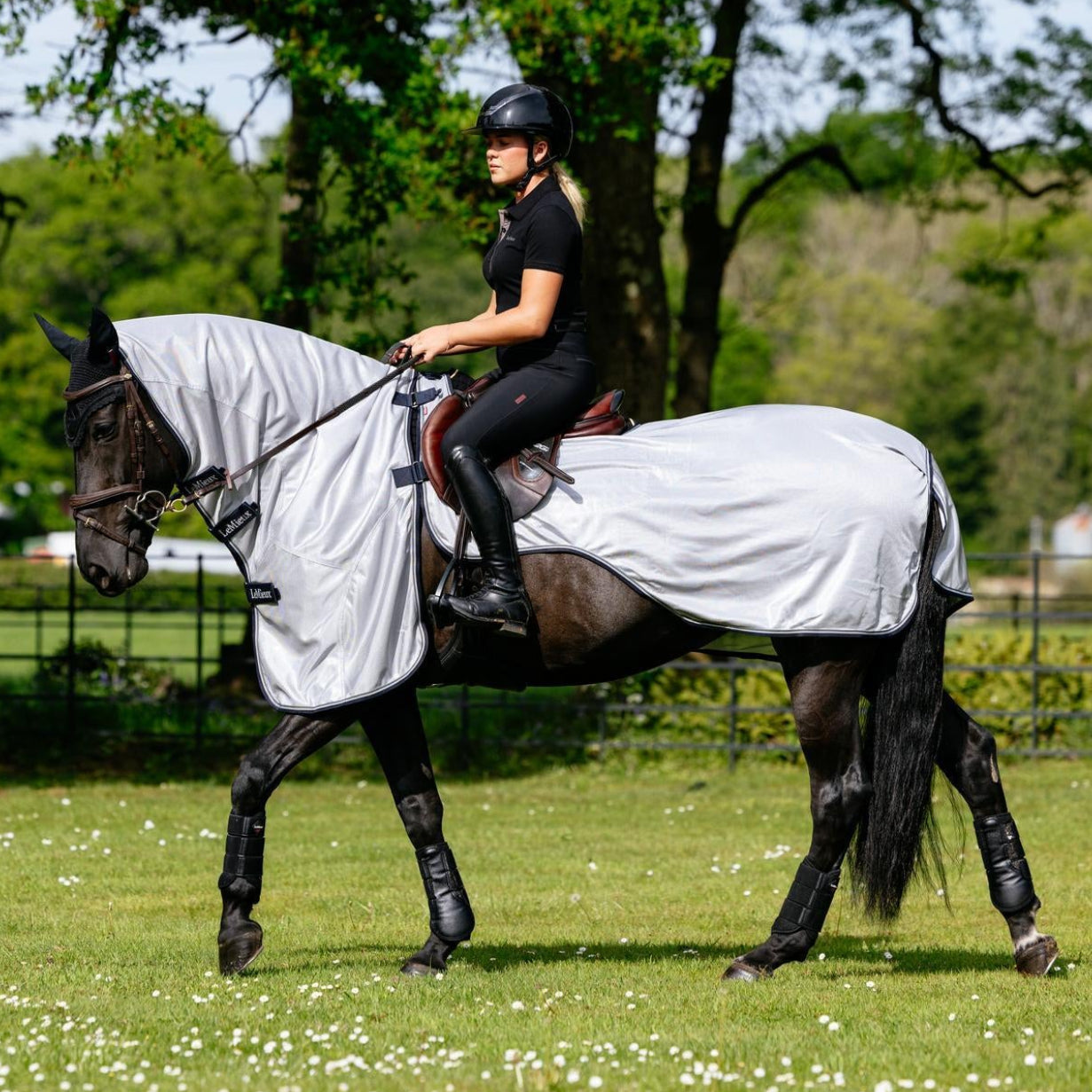 LeMieux Fliegen-Ausreitdecke Ride On Grau