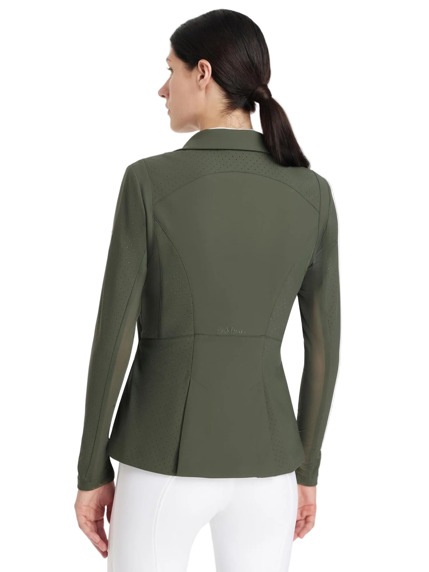 ückansicht des LeMieux Jessica Mesh Jackets zeigt die sportliche Passform und hochwertige Verarbeitung.