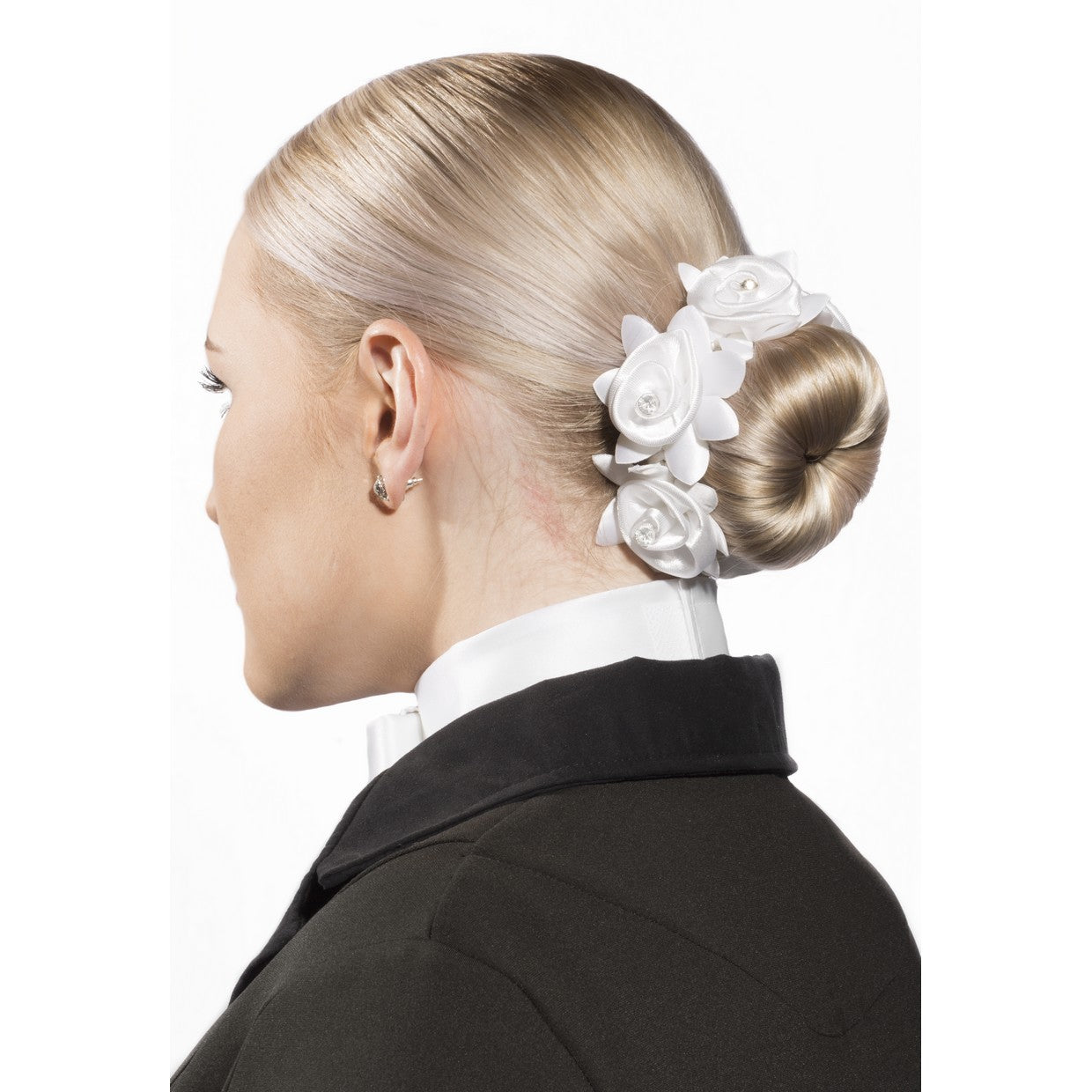 SD Design Haargummi Diamond Rose Scrunchie weiß