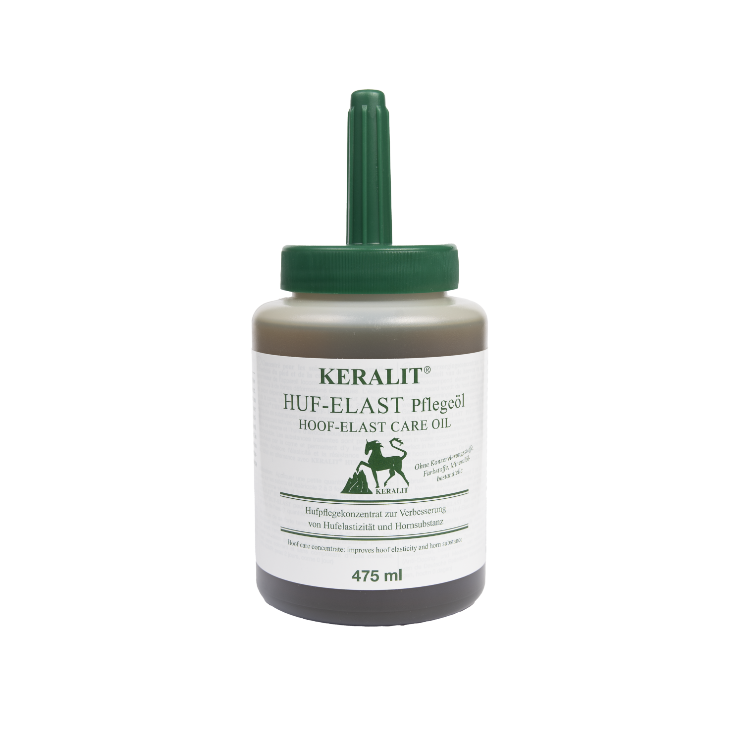 Keralit Hoof Oil Hoof Elast Care Oil with brush for healthy hoof horn in dry conditions