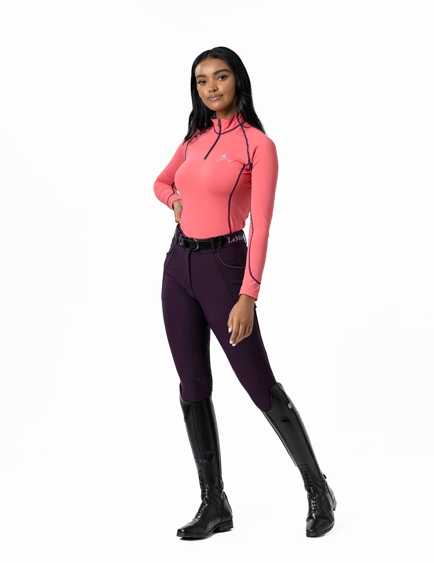 LeMieux long-sleeved shirt base layer papaya