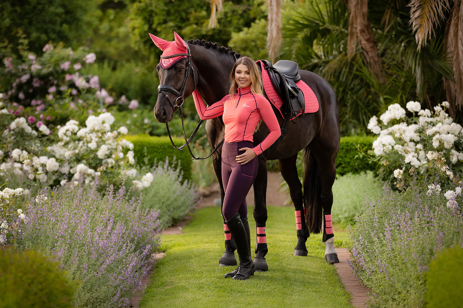 LeMieux long-sleeved shirt base layer papaya