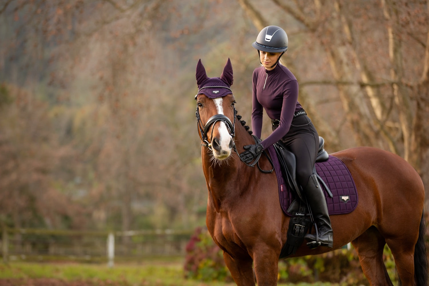 LeMieux Langarmshirt Liberte Zipped Neck Base Layer fig