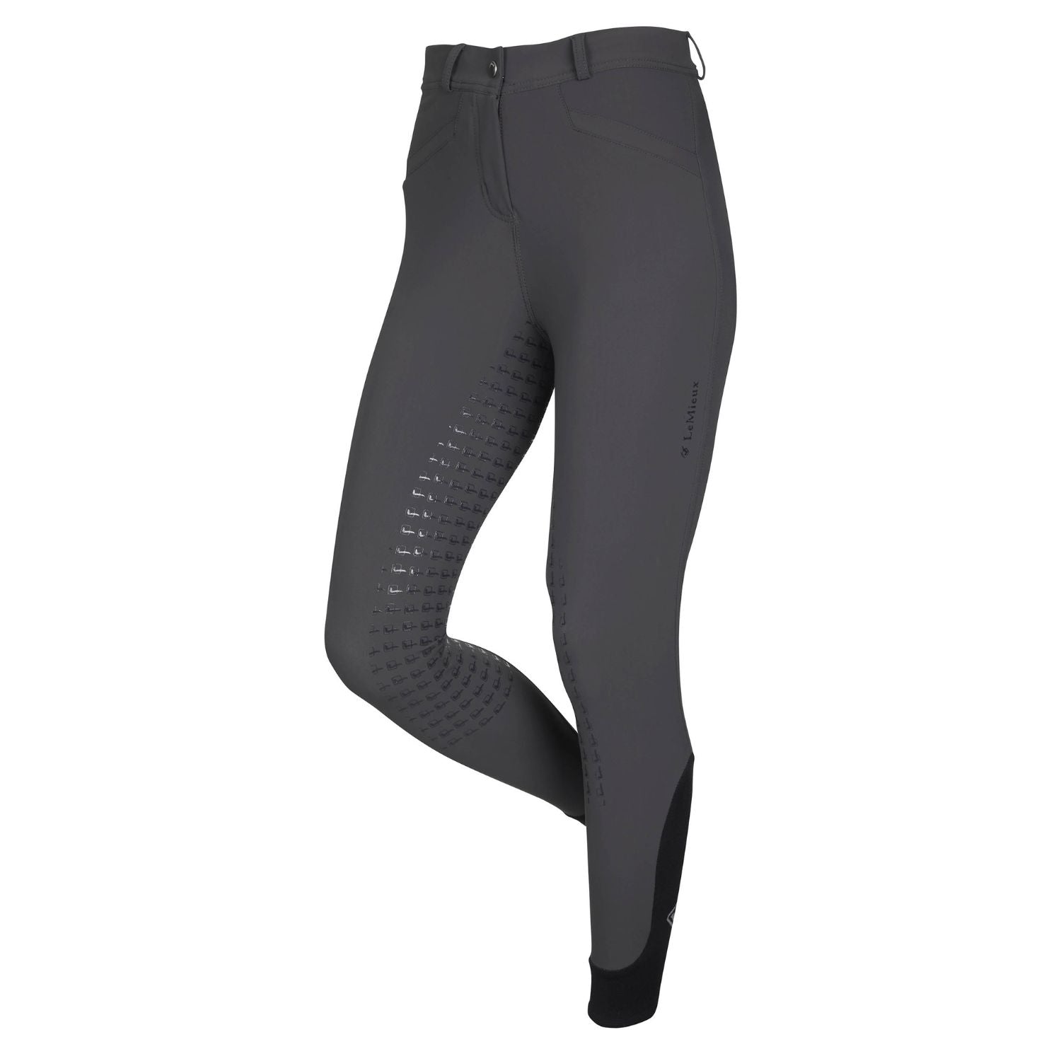 LeMieux Reithose Dynamique Silikonvollbesatz graphite grey