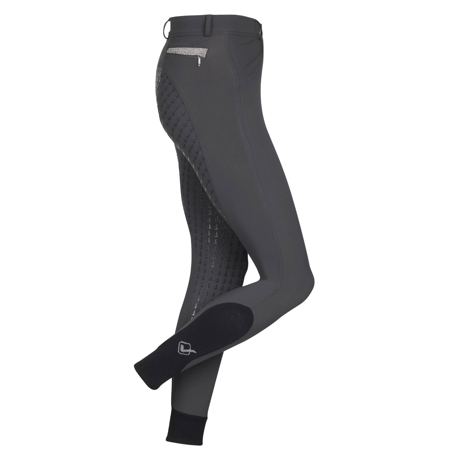 LeMieux Reithose Dynamique Silikonvollbesatz graphite grey