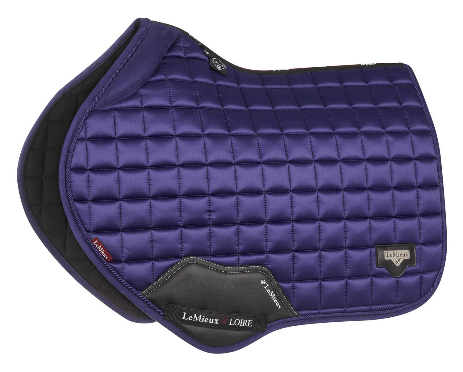 LeMieux saddle pad Loire Memory Satin Close Contact Square ink blue
