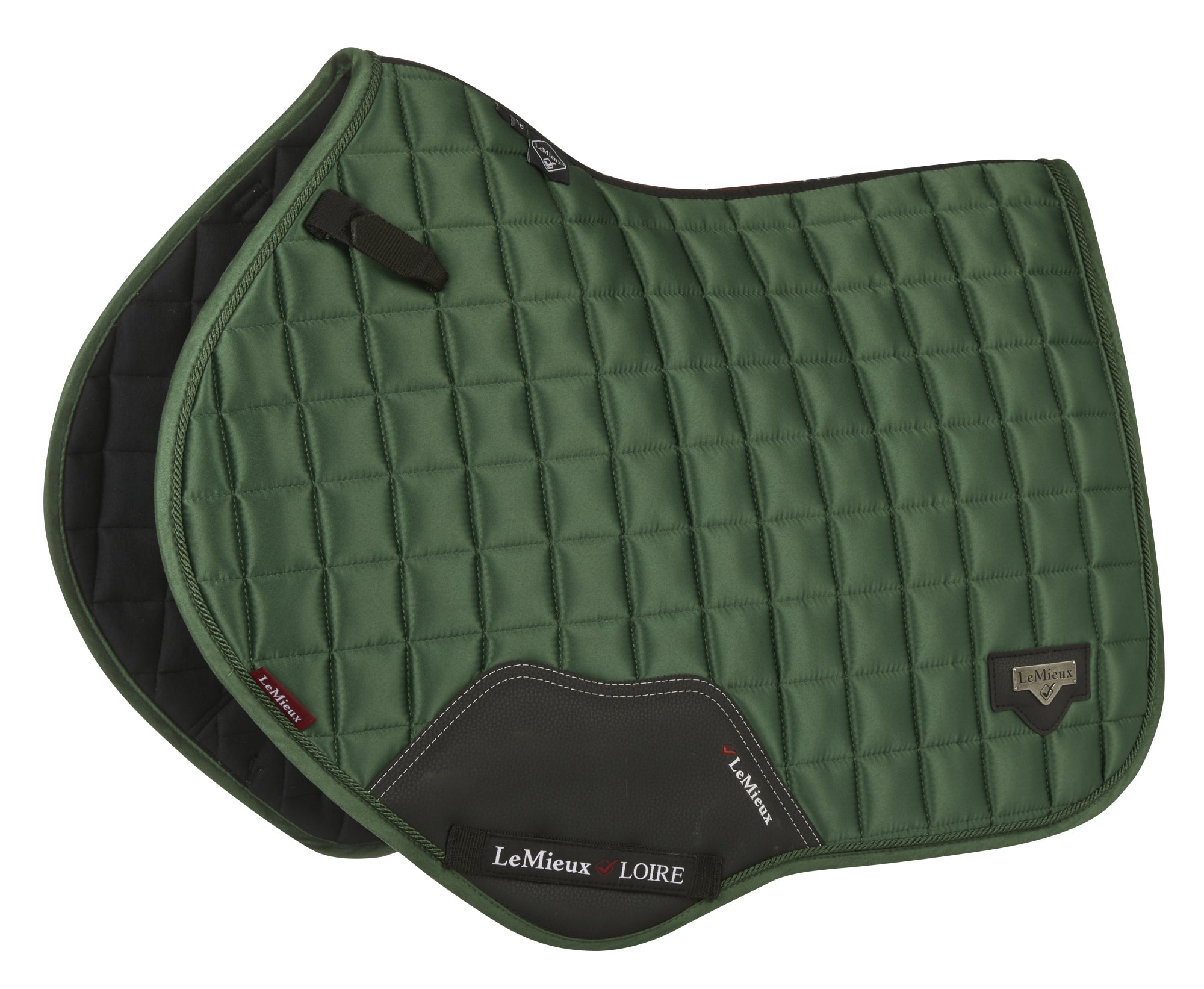 LeMieux saddle pad Loire Classic Satin Close Contact Square hunter green