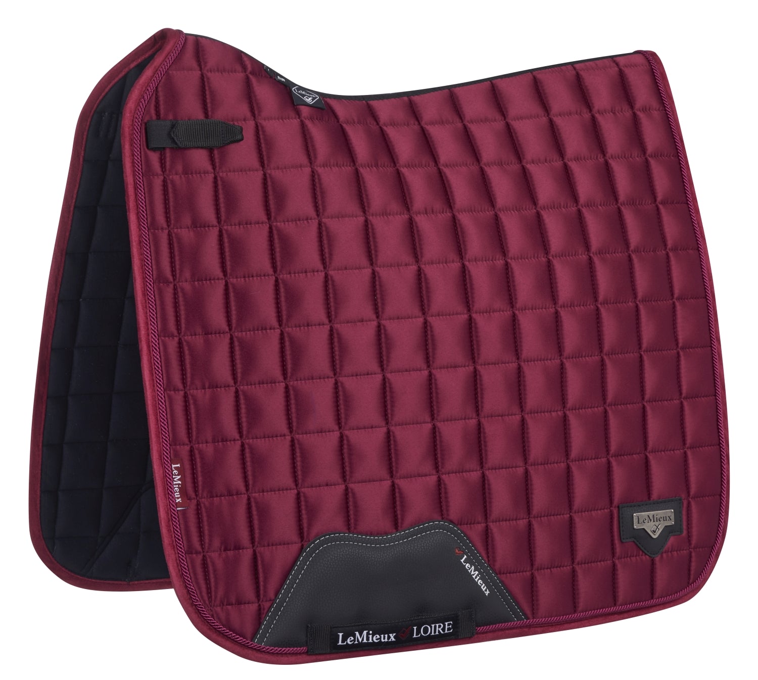 LeMieux saddle pad Loire Classic Satin Dressage Square mulberry