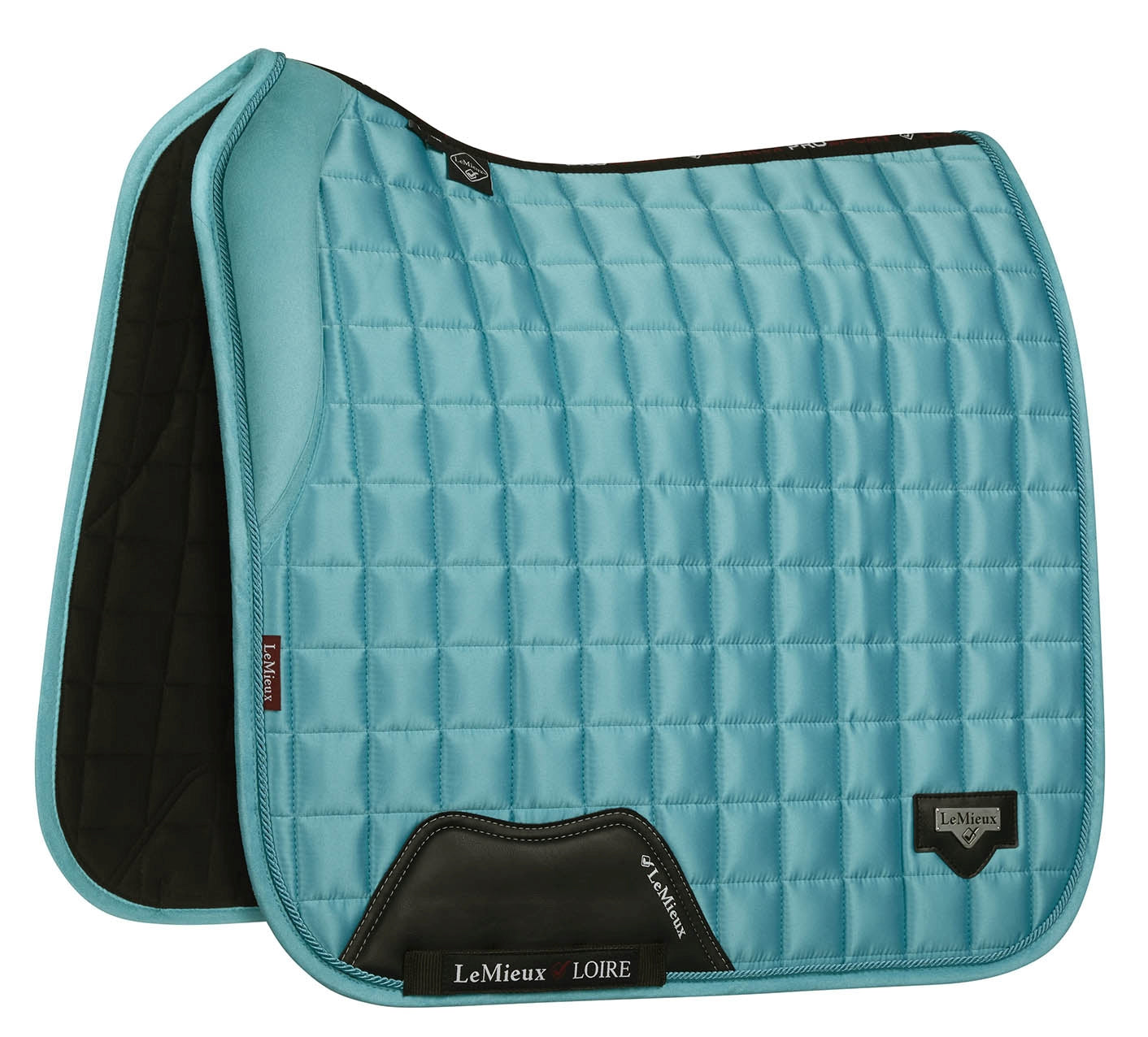 LeMieux saddle pad Loire Memory Satin Dressage Square azure