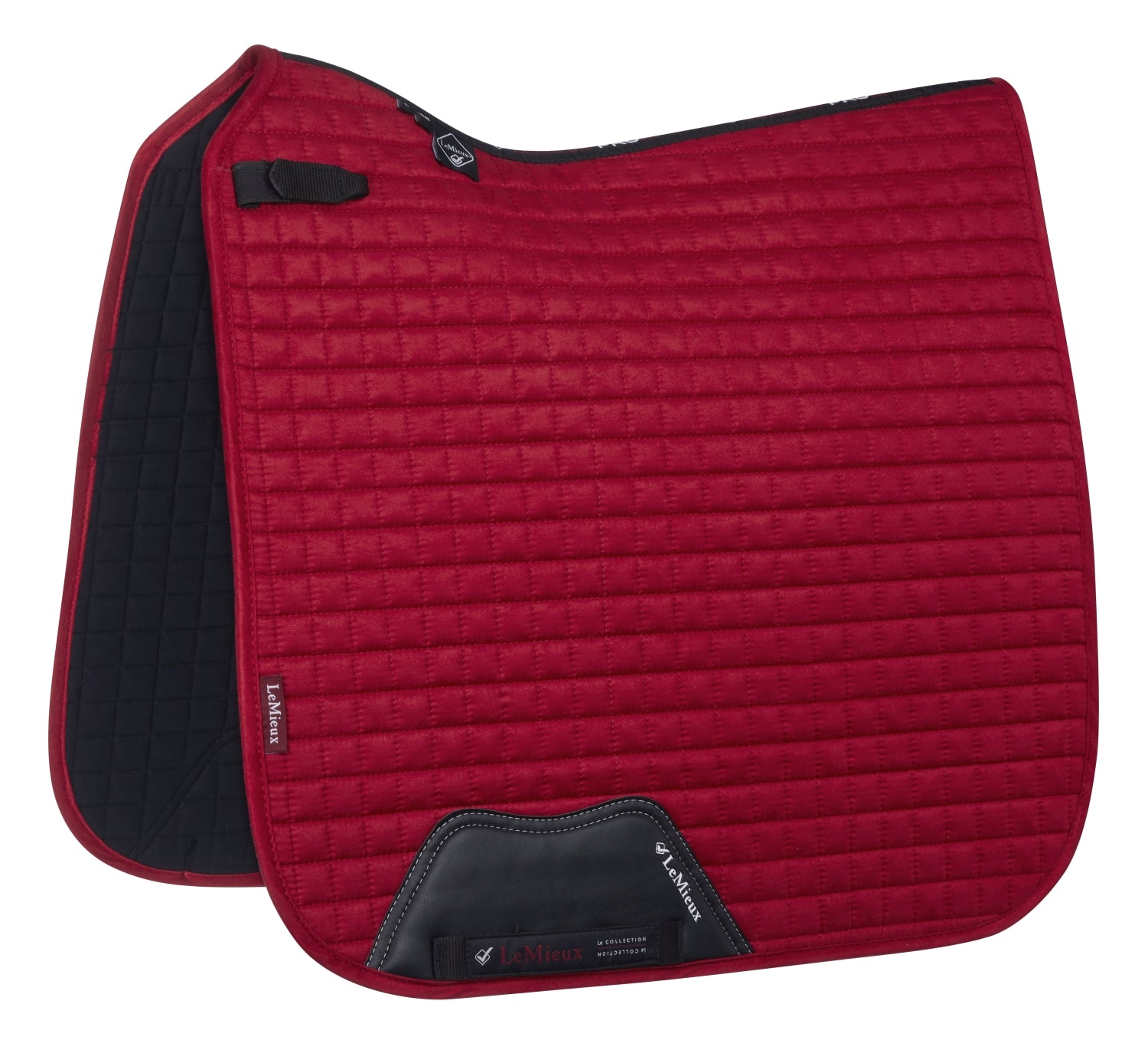 LeMieux saddle pad Luxury Suede Dressage Square chilli red