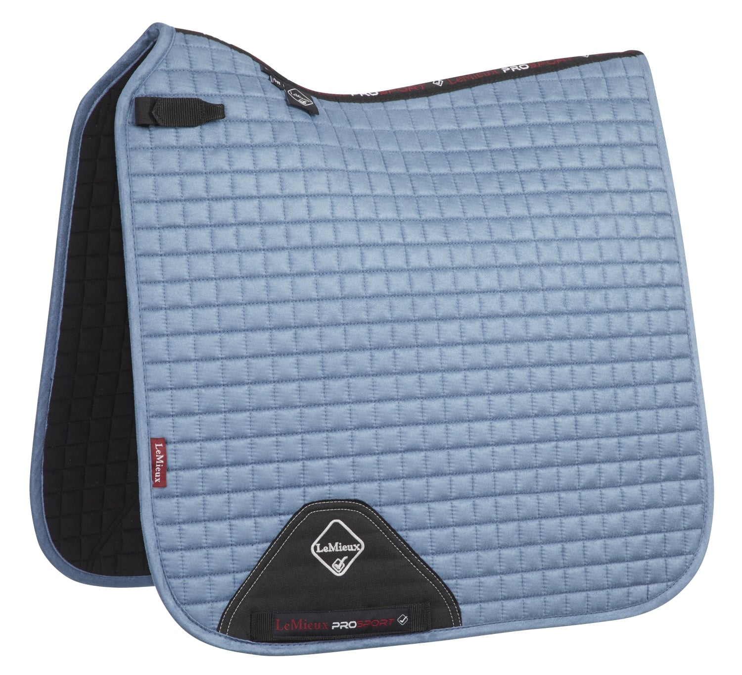 LeMieux saddle pad Luxury Suede Dressage Square ice blue