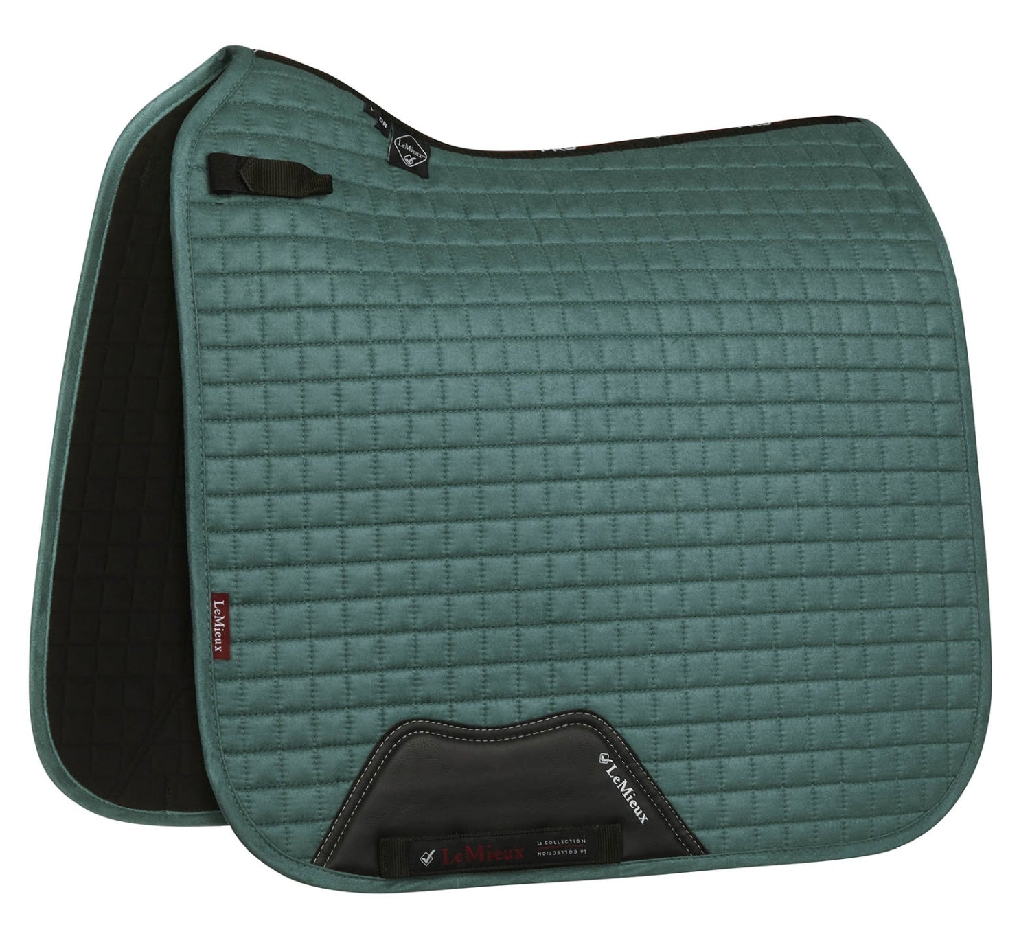 LeMieux saddle pad Luxury Suede Dressage Square sage