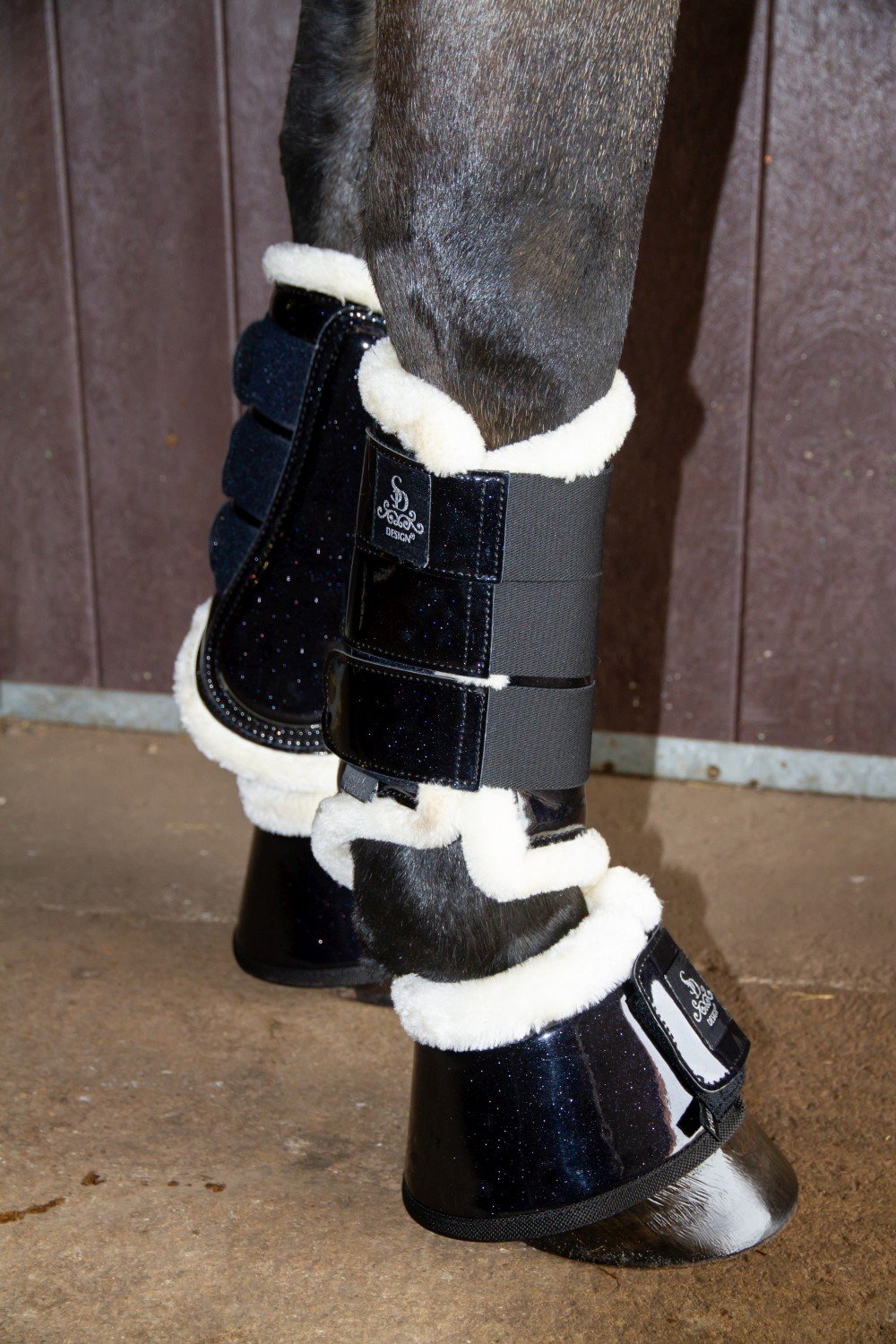 SD Design Gamaschen Sparkle schwarz