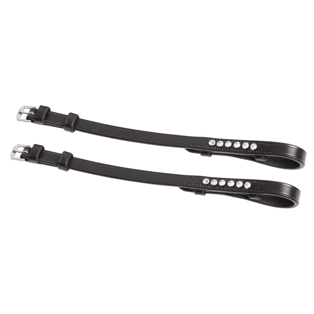 SD Design cheek pieces black with 6 crystal stones