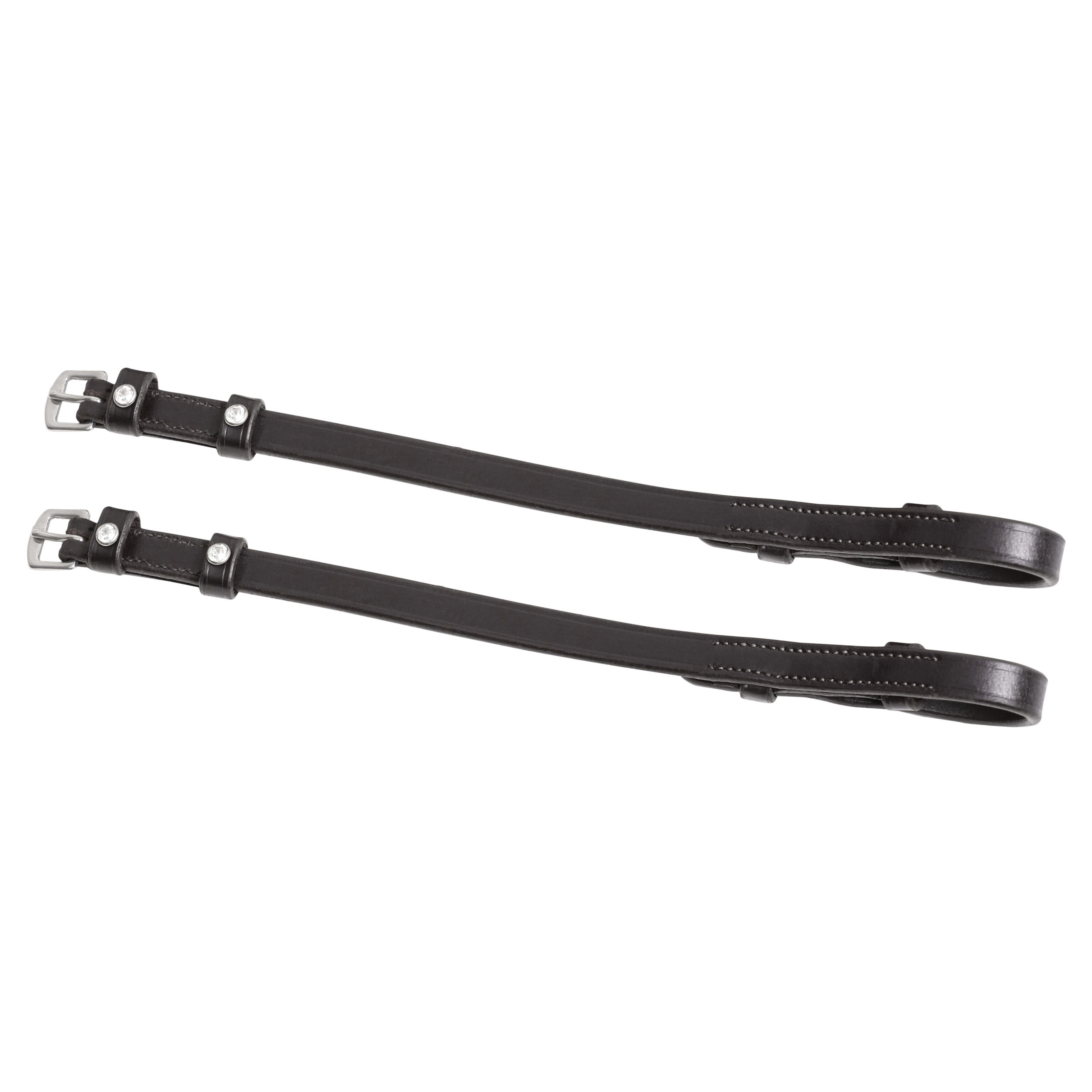 SD Design cheek pieces black with 2 crystal stones