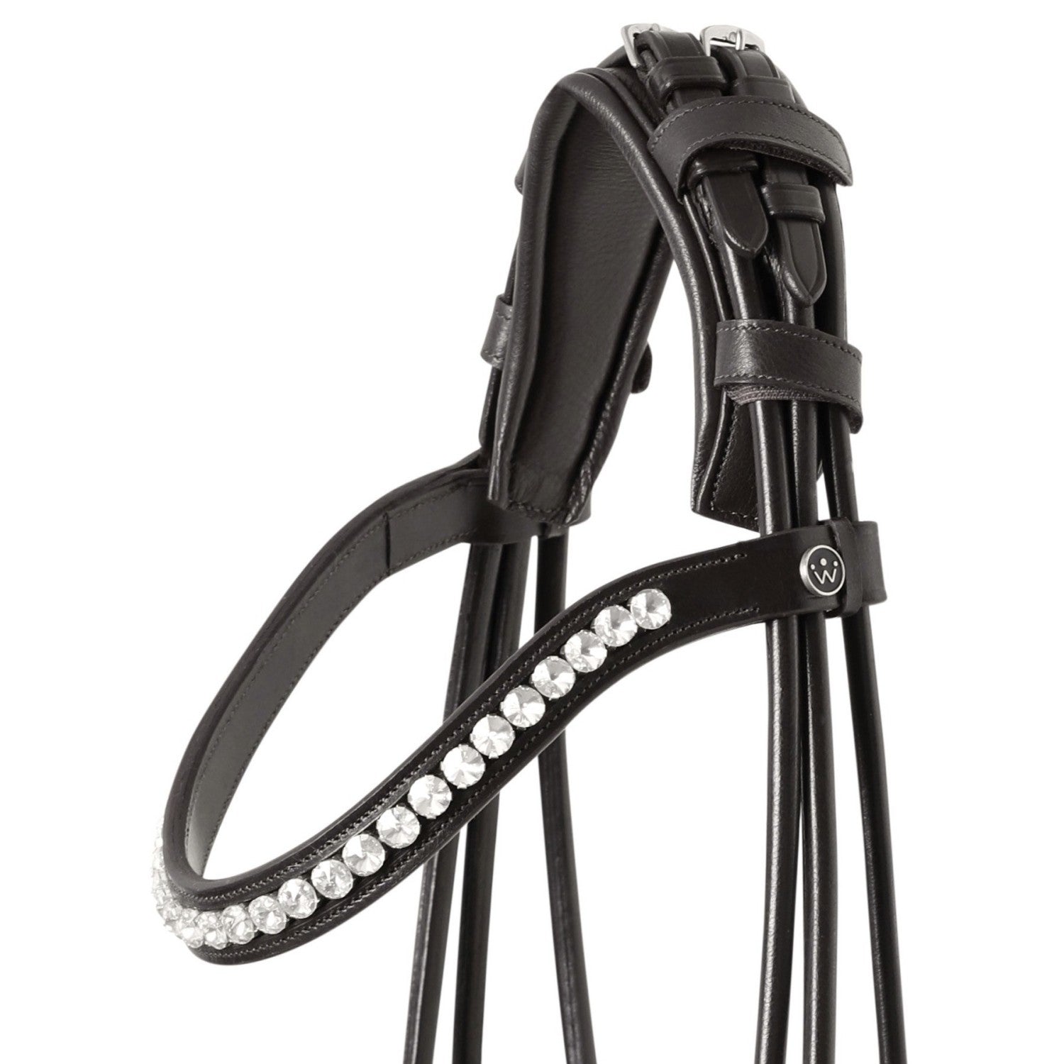 SD Design Trense Mystery rundgenäht schwarzer Glitzerlack schwarz unterlegt