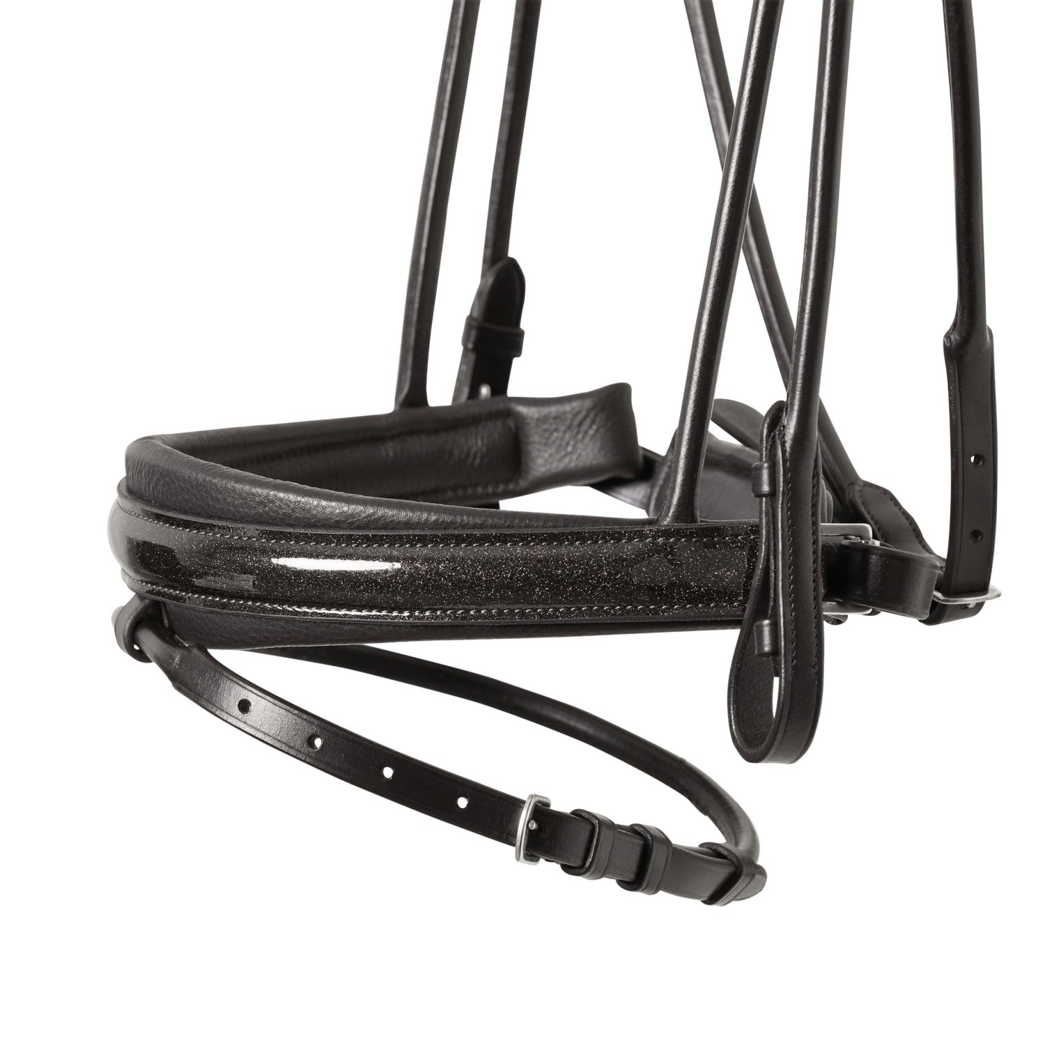 SD Design Bridle Mystery round stitched black glitter varnish black lining