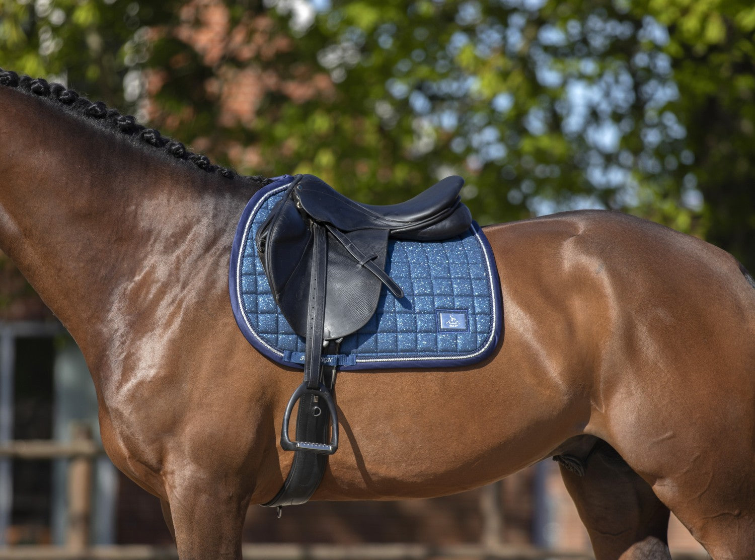 SD Design saddle pad Hollywood Glamorous blueberry twinkles