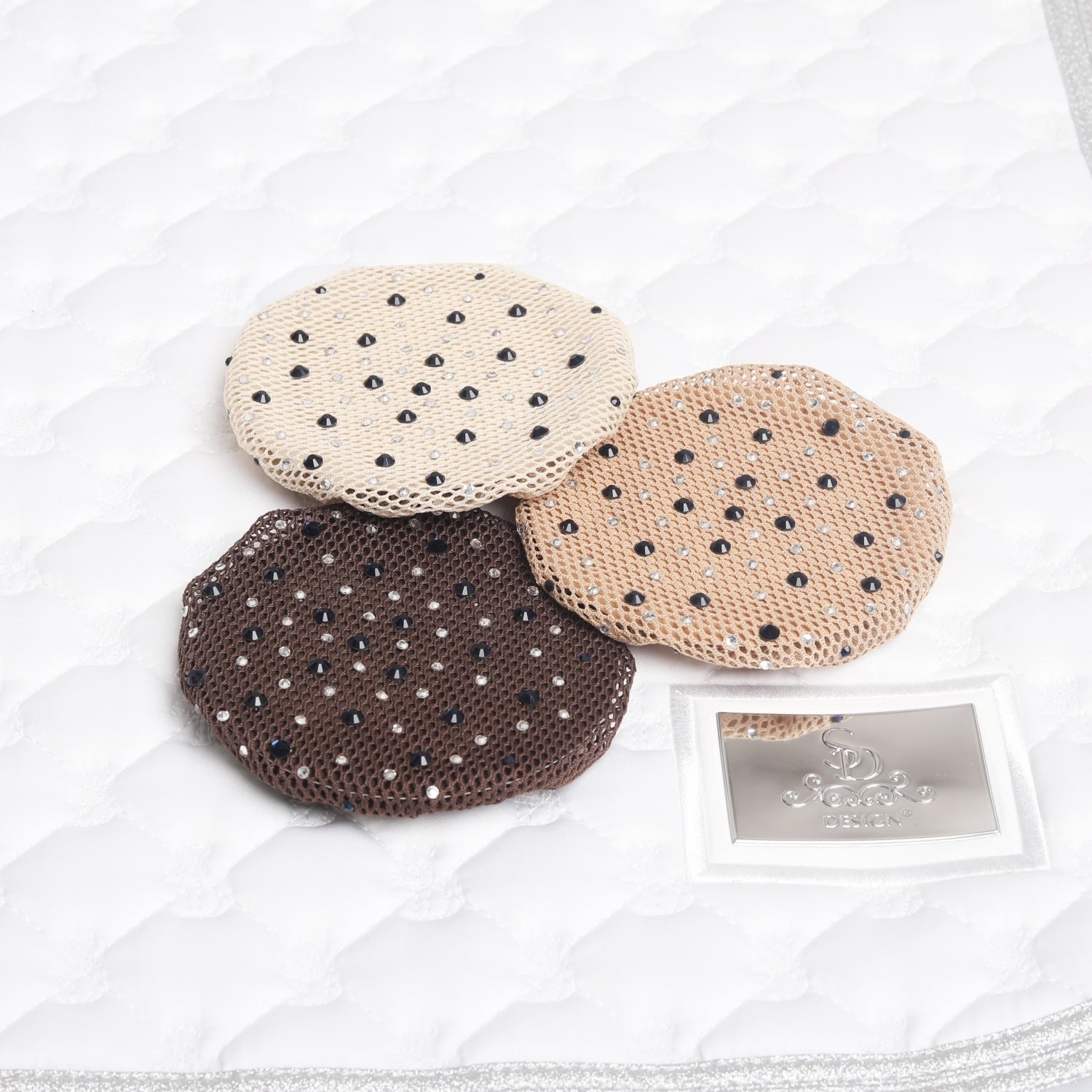 SD Design Haarnetz Clarissa mit Kristallsteinen in montana crystal