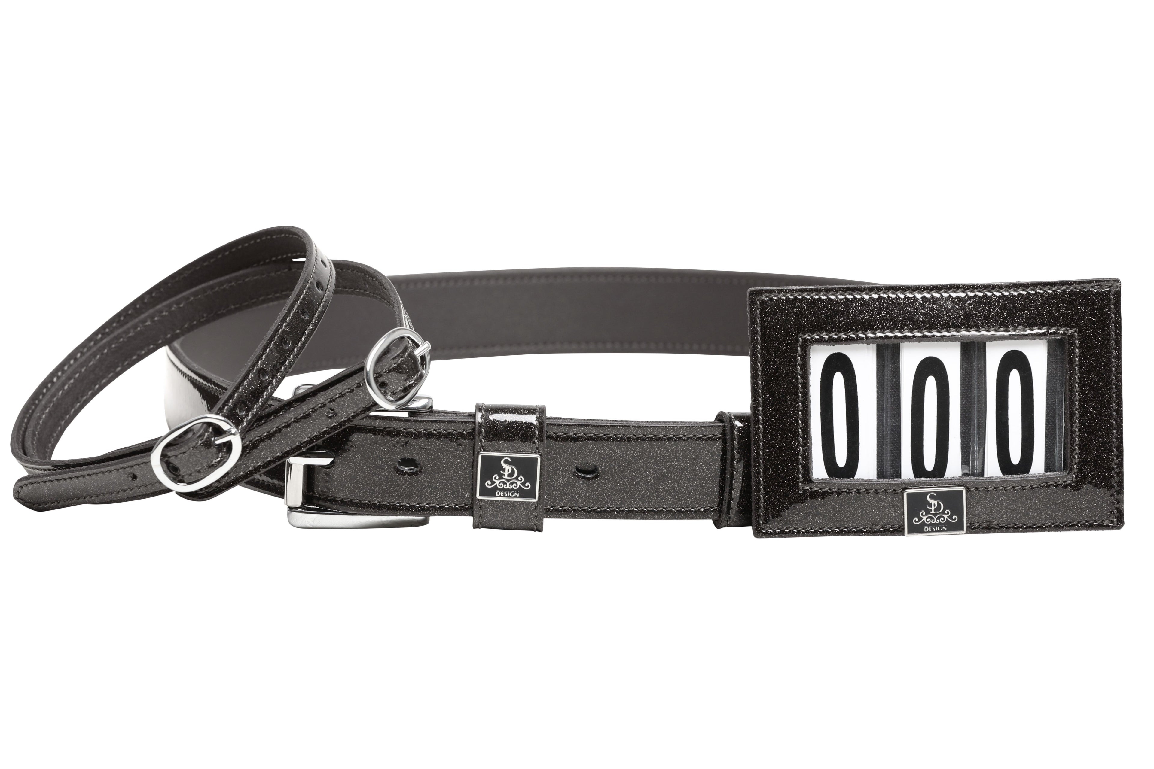 SD Design Startnummernhalter Mystery mit Glitzerlack schwarz