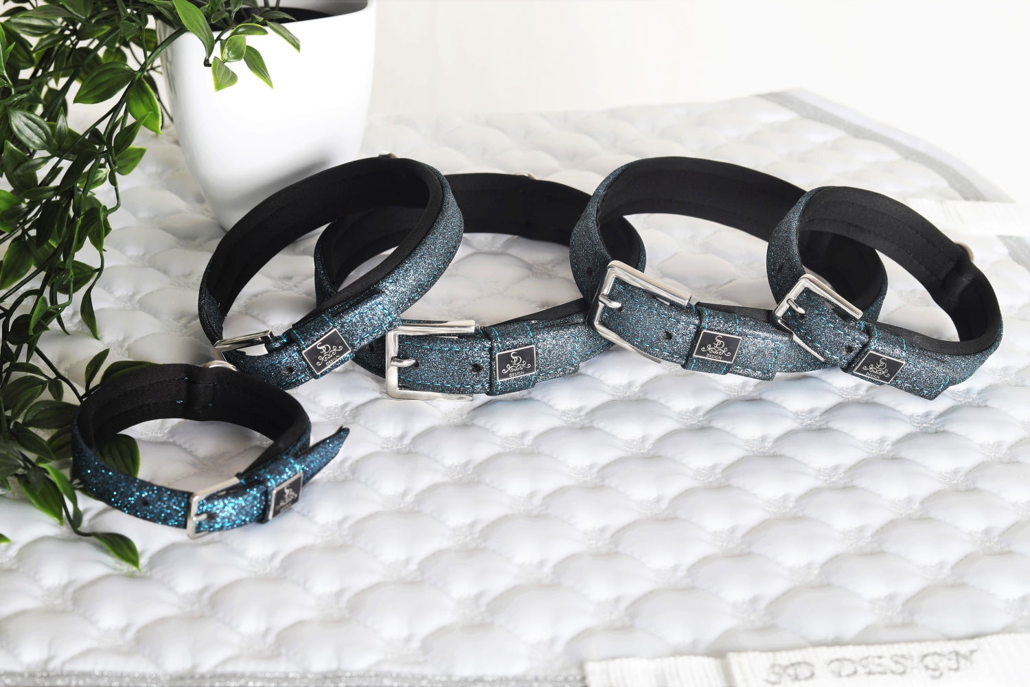SD Design Hundehalsband Hollywood Glamorous blue lagoon glitter