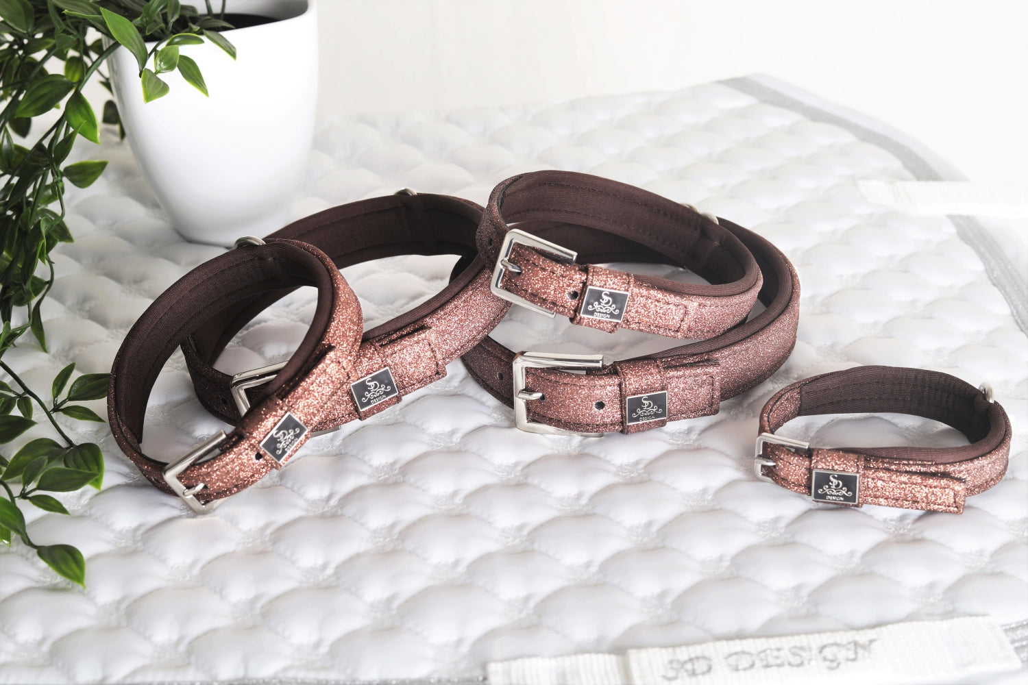 SD Design Hundehalsband Hollywood Glamorous dazzling chocolate