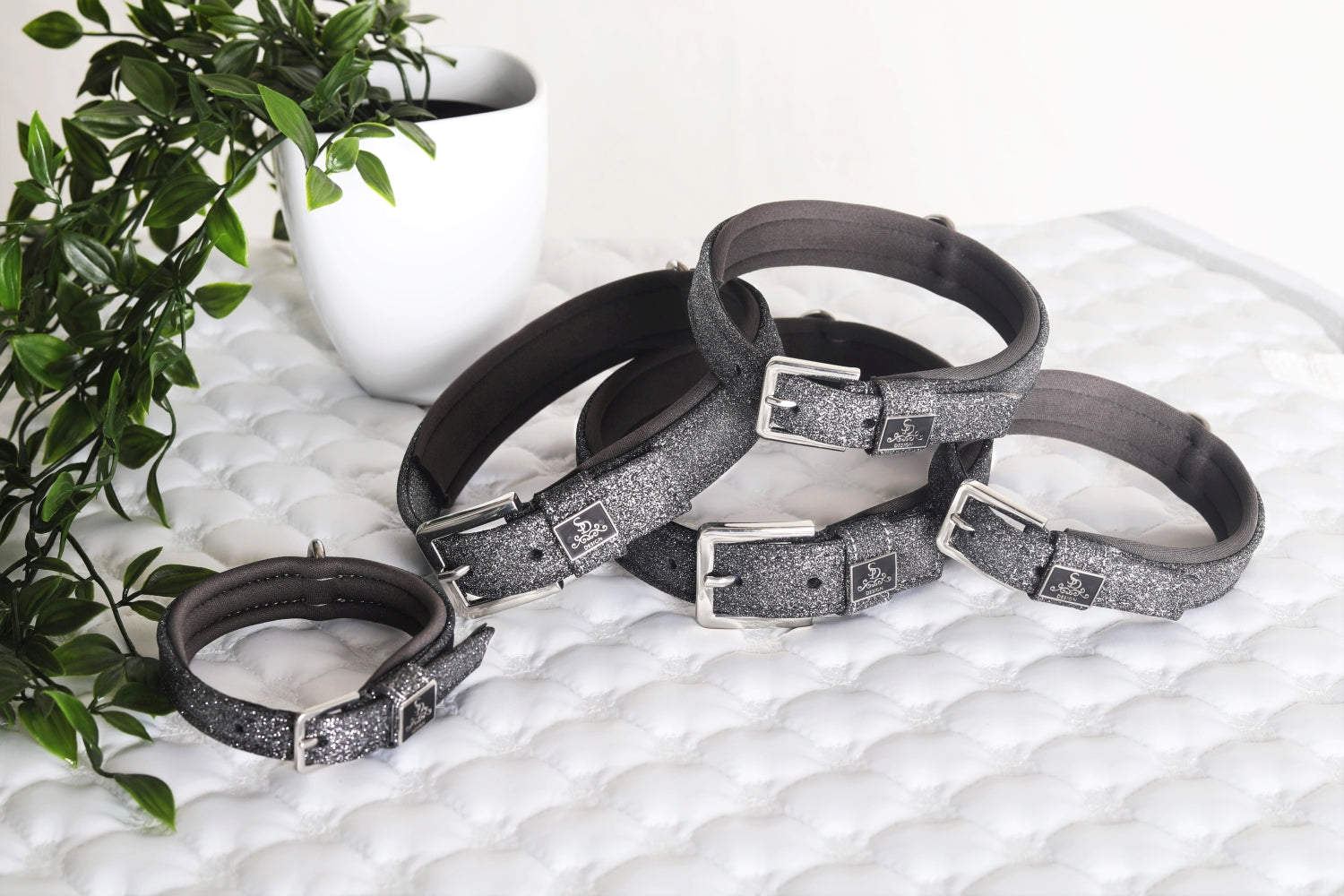SD Design Hundehalsband Hollywood Glamorous dark shadow glitz